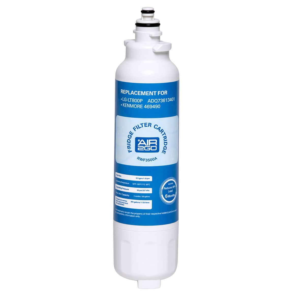 AIR2GO Wasserfilter für LG-LT800P ADQ73613401, Zubehör für Kühlschrankfilter für LG GMJ916NSHV, LMXC23746D, LMXC23746S, LMXS30746S, LMXS30756S, LMXS30776D, LMXS30776S, LMXS30786S, LNXC23726S, LNXC23766S, LNXS30866D, LPXS30866D, LPXS30866S, LPXS30876D, LS22423S, LS22423W, LSC22991ST, LSXC22326S, LSXC22336S, LSXC22386D, LSXC22386S, LSXS22423B, LSXS22423S, LSXS22423W, LSXS26326B, LSXS26326S, LSXS26326W, LSXS26336V, LSXS26366D, LSXS26366S, LSXS26386D, LSXS26386S, LSXS26466D, LSXS26466S, LUPXC2386N, LUPXS3186N, PXS30866D, Passend für Kühlschränke von LG