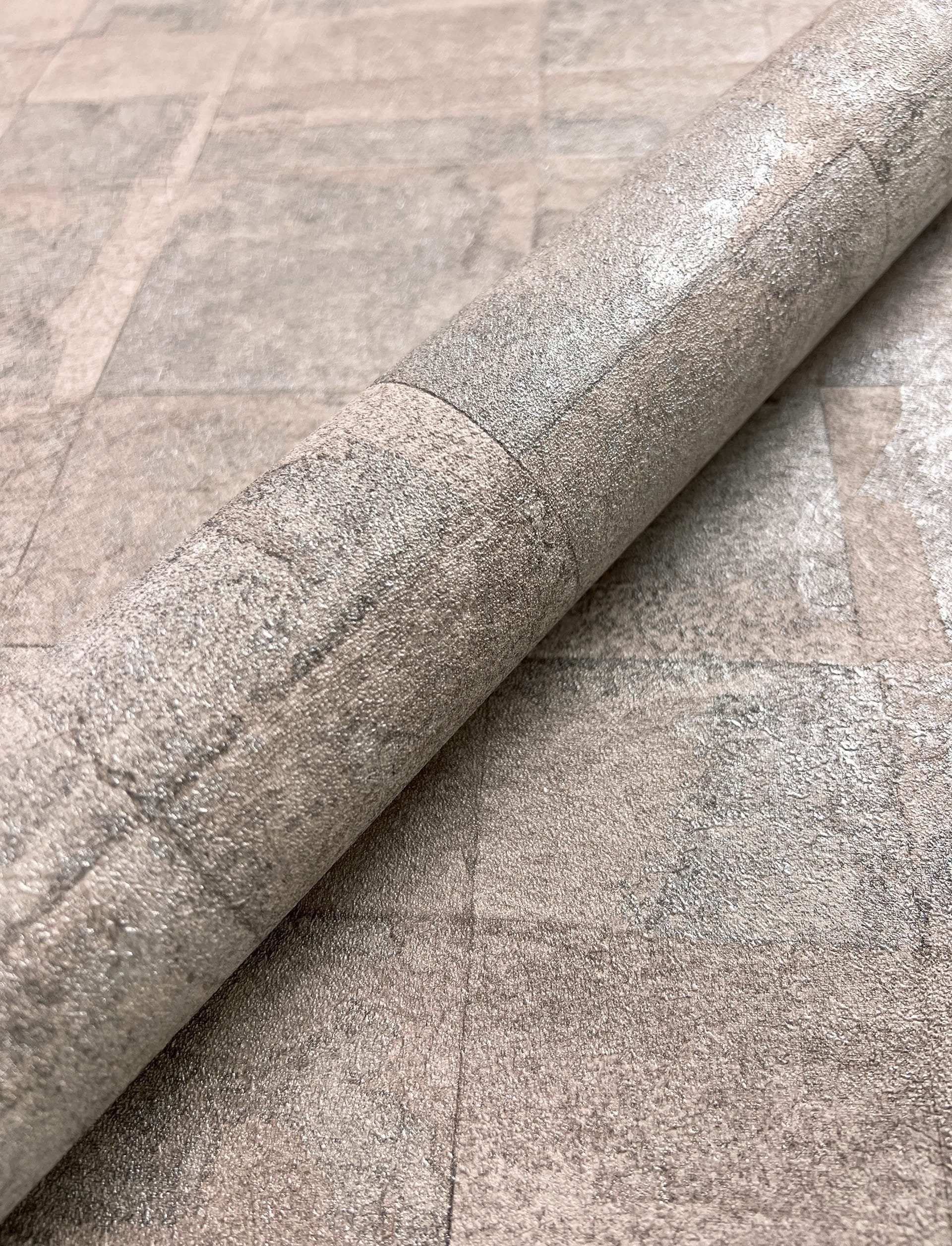 Newroom Vliestapete, Taupe Tapete Modern Quadrate günstig online kaufen