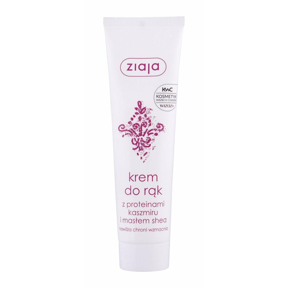 Ziaja Nagelpflegecreme Feuchtigkeitsspendende Handcreme mit Kaschmirproteinen und Sheabutter
