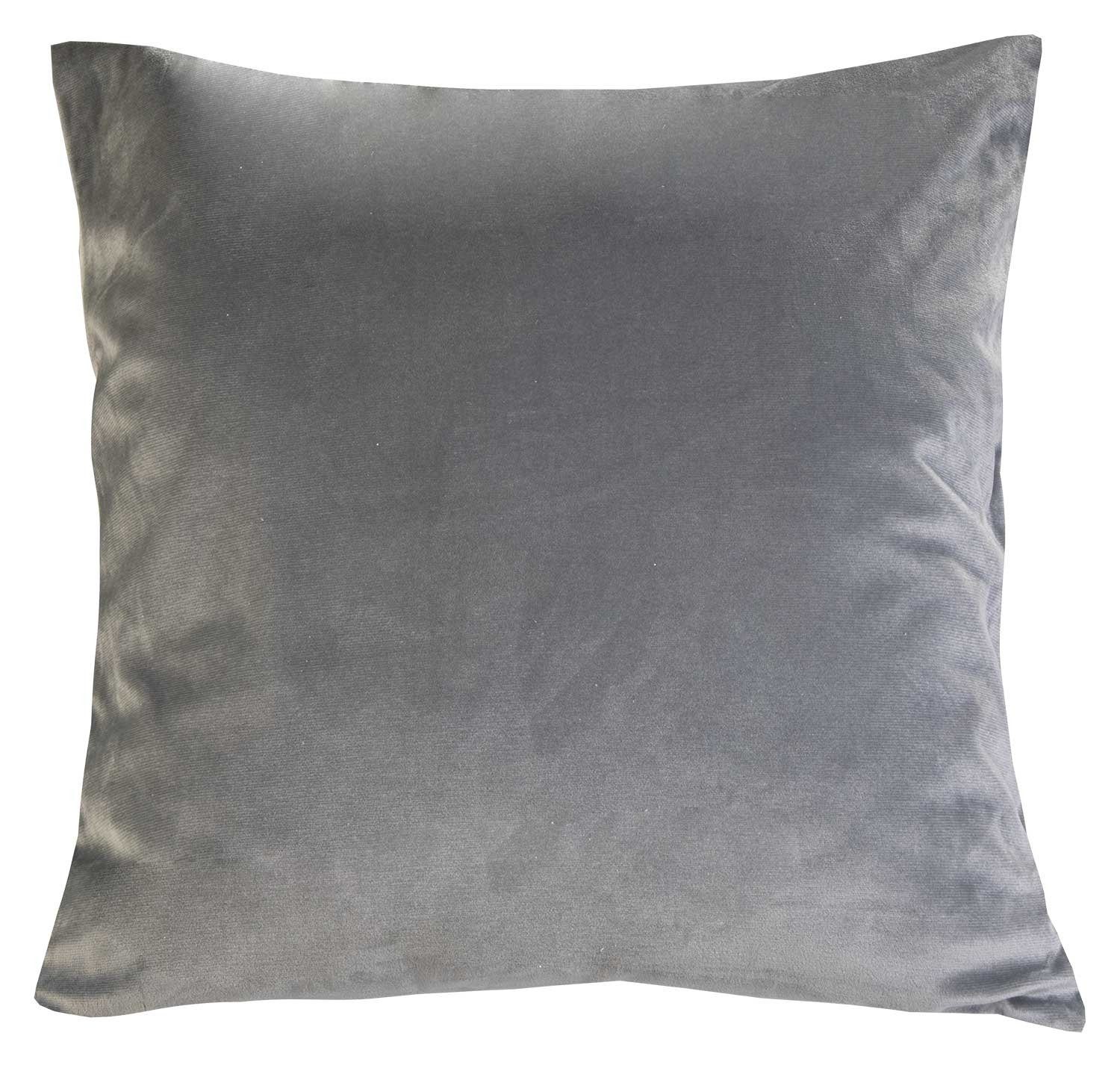 Gözze Dekokissen MAGNUM, Grau, Uni, Samt, 60 x 60 cm
