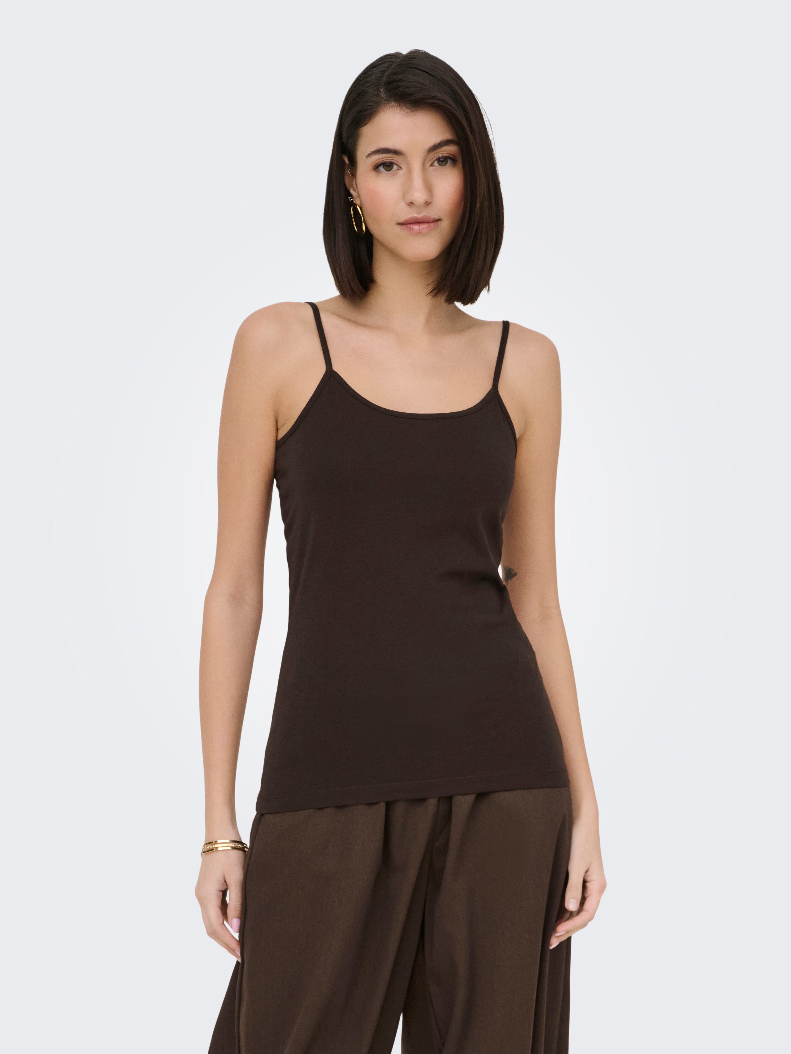 JDY Tanktop JDYAVA SINGLET JRS NOOS Baumwollmischung, regular fit