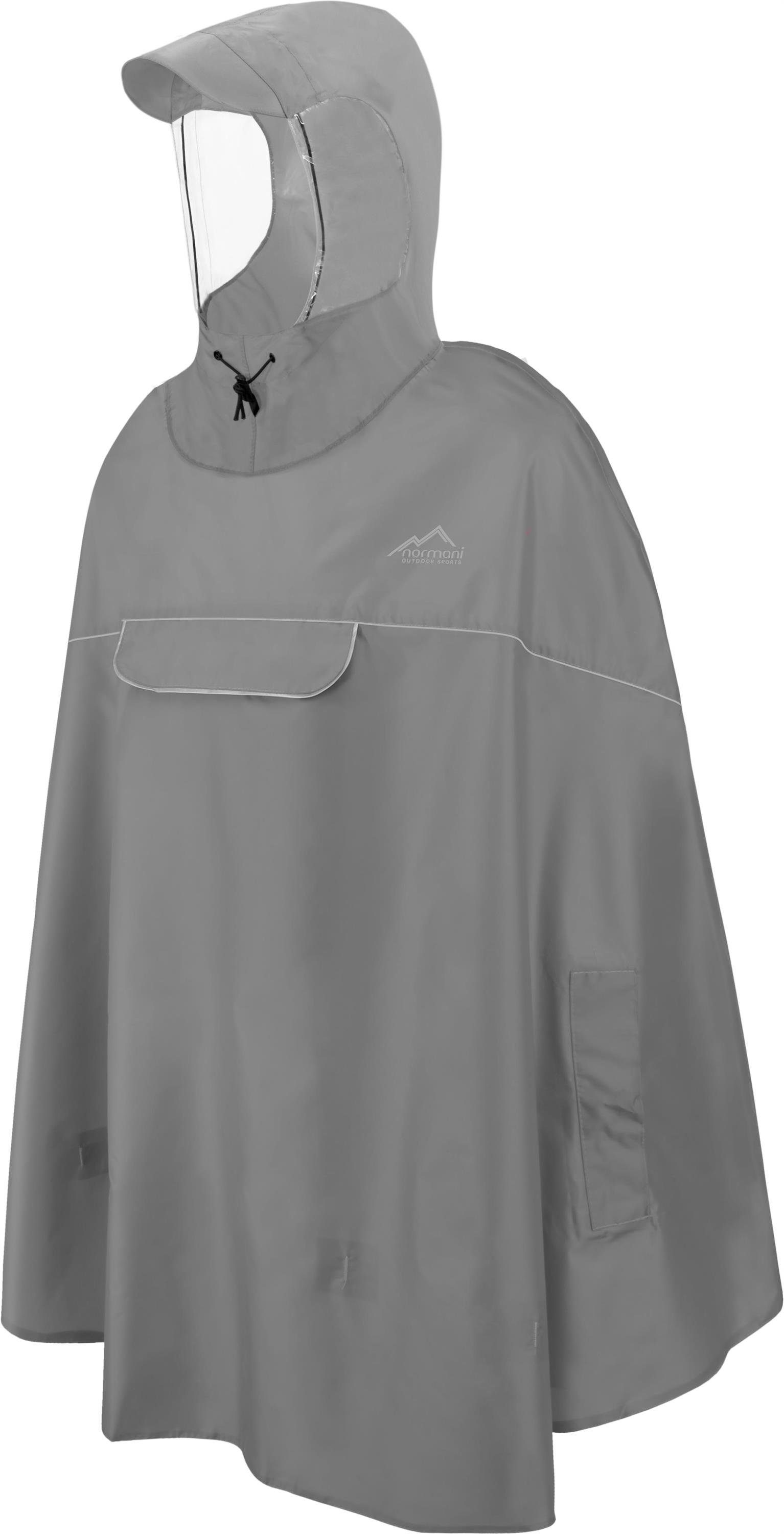 normani Regenponcho Regenponcho Sohra Wasserdichter Fahrradponcho mit Kapuze - Wassersäule: 12.000 mm