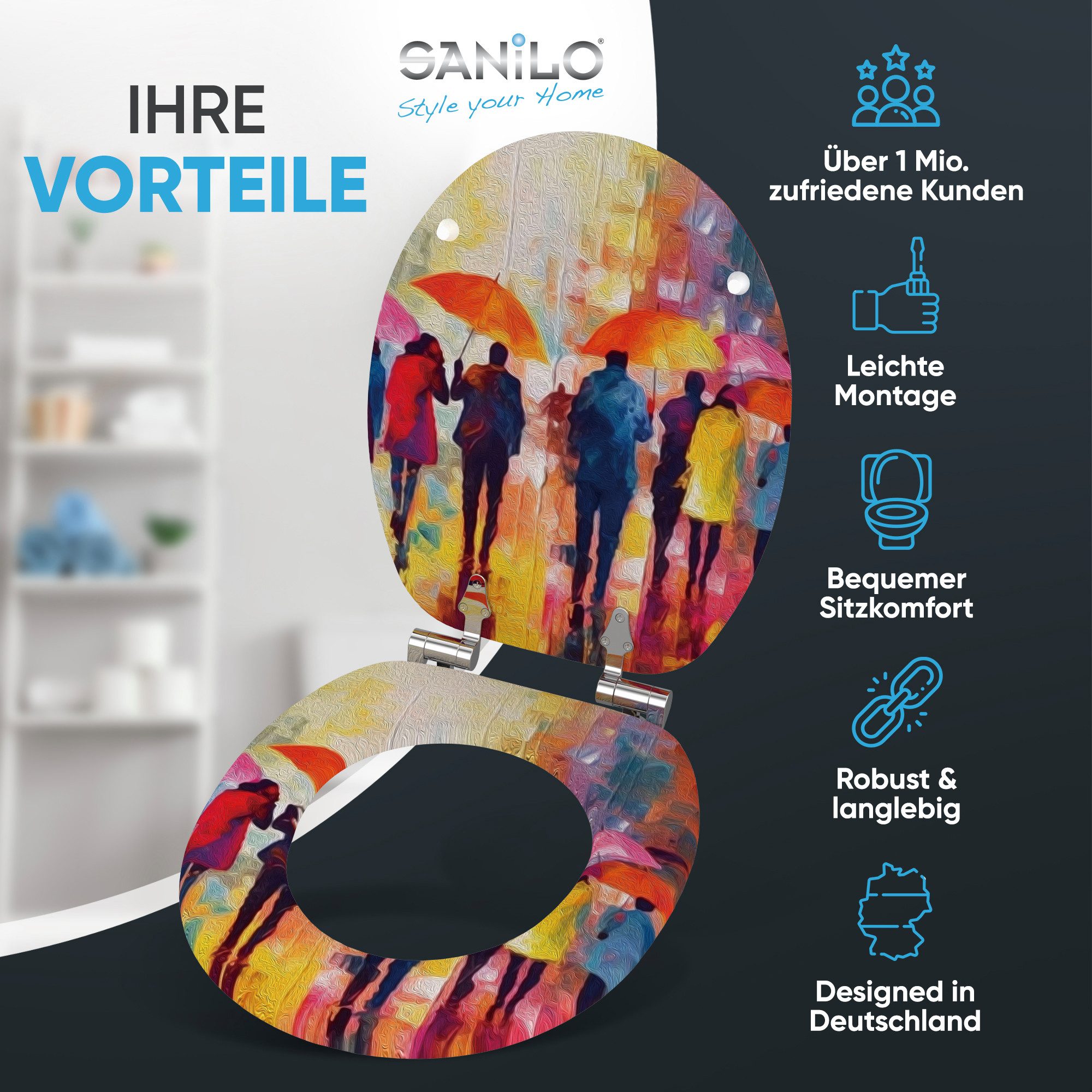 Sanilo WC-Sitz Umbrella, mit Absenkautomatik, hochwertig günstig online kaufen