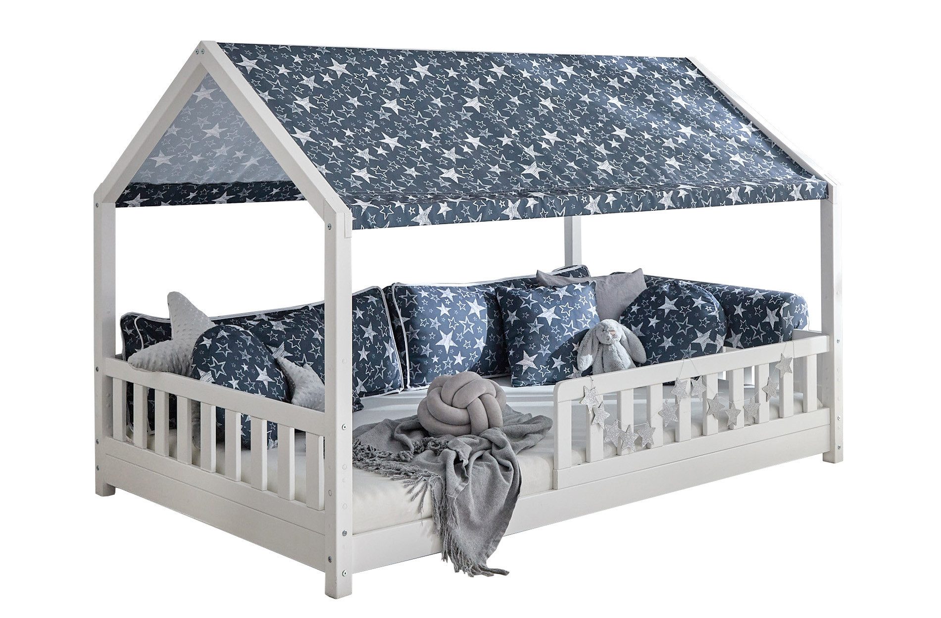 Ticaa Betthimmel Dachvorhang mit Motiv für Hausbett Kay 120 x 200 günstig online kaufen