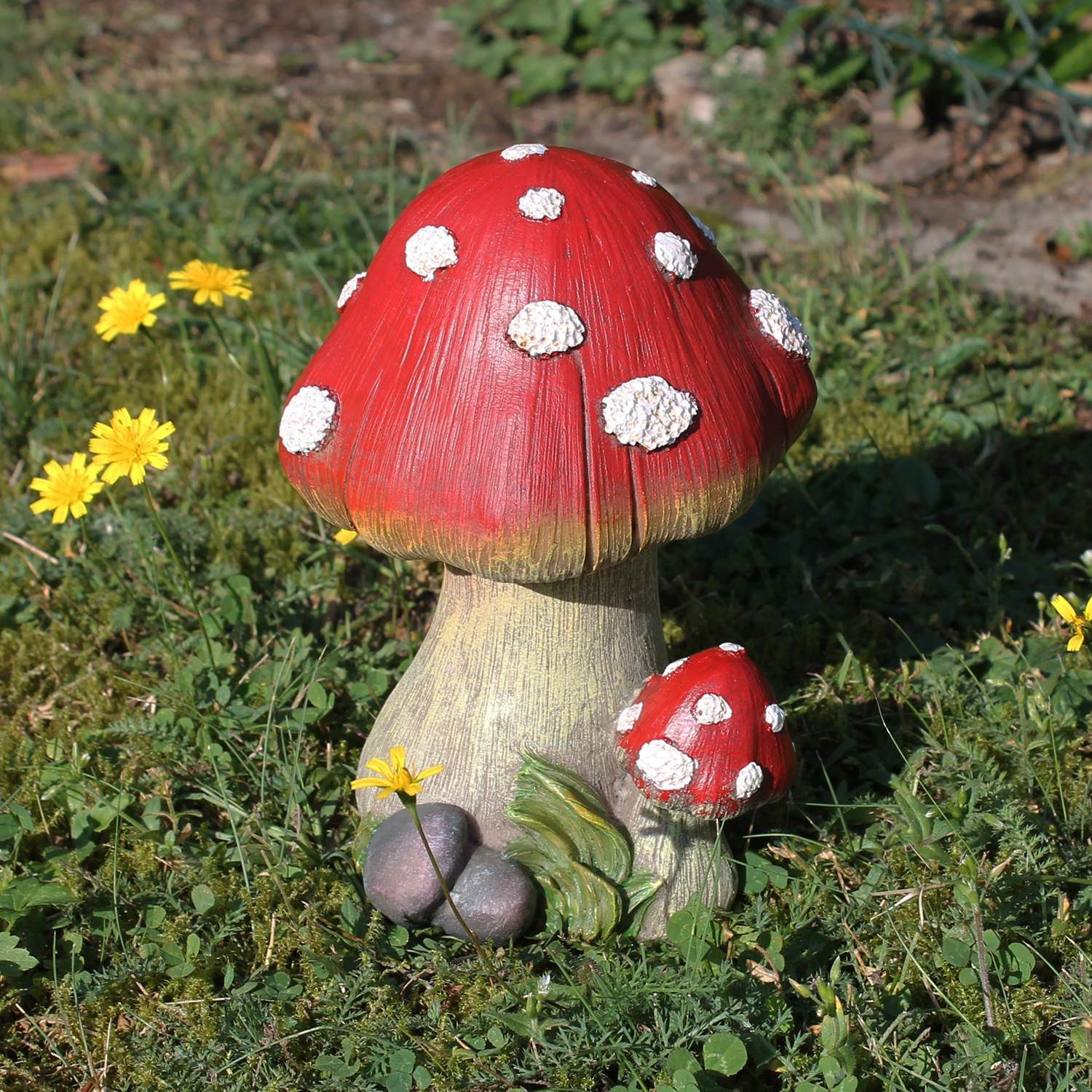 colourliving Dekofigur Fliegenpilz 18 cm Dekopilze Pilzfiguren Deko Fliegenpilz (1 St), dieser charmante Hingucker ist perfekt um für Freude zu sorgen