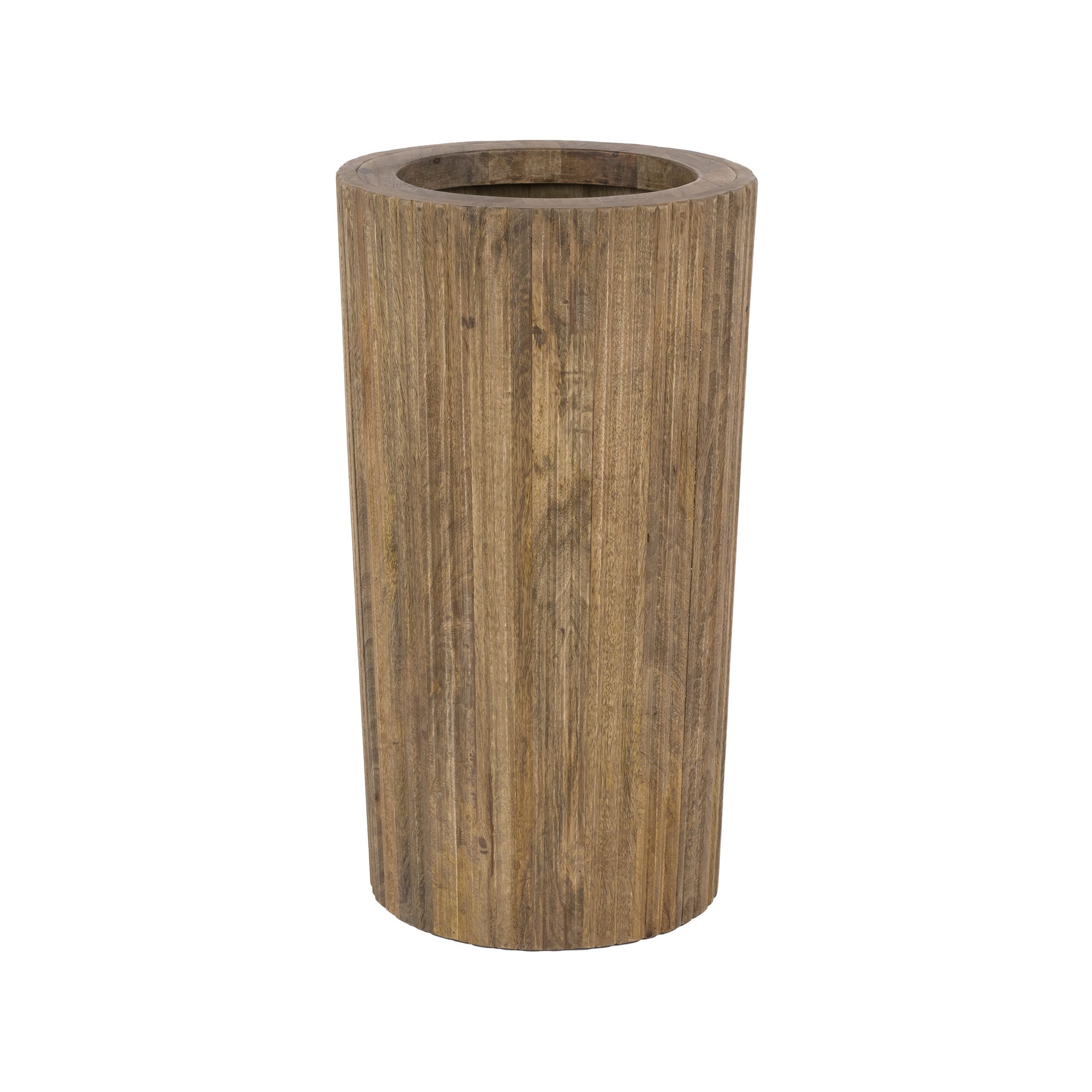 alesvelt Schirmständer RIVA Design-Schirmständer aus Massivholz mit 3D-Rillenoptik (1-Ständer, 28x50cm (DxH)