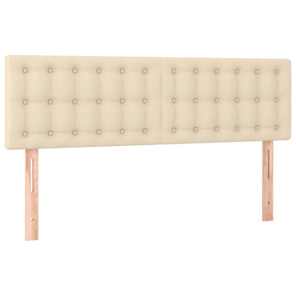 vidaXL Bett Kopfteile Creme 144x5x78/88 cm Stoff (1-tlg)