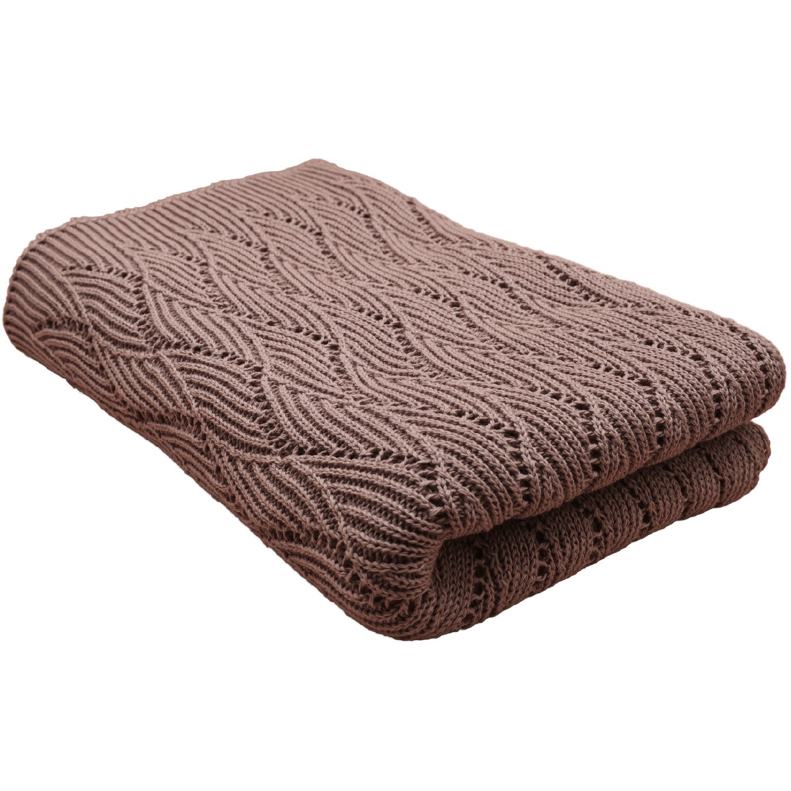 Babydecke 100% Baumwolle 75×100 cm Baby Geschenk Strickdecke Wolldecke, Blätterschming