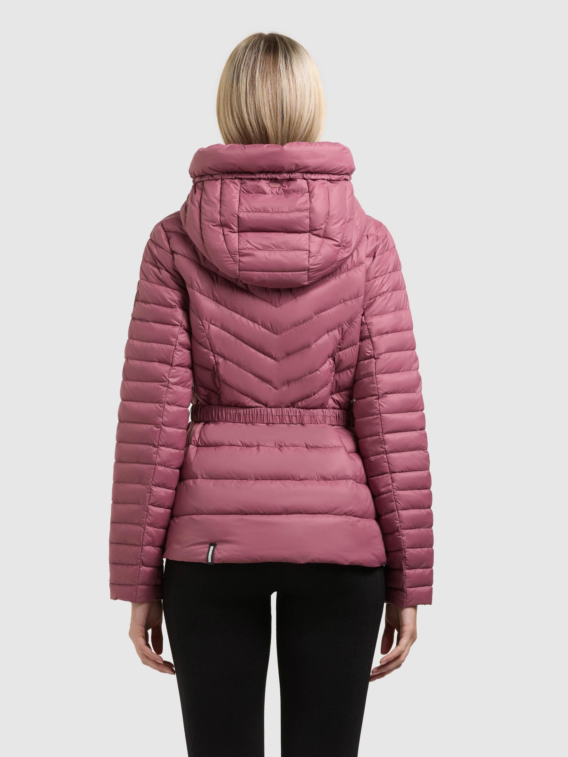 khujo Outdoorjacke Lorella Übergangsjacke mit Kapuze und Taillengürtel