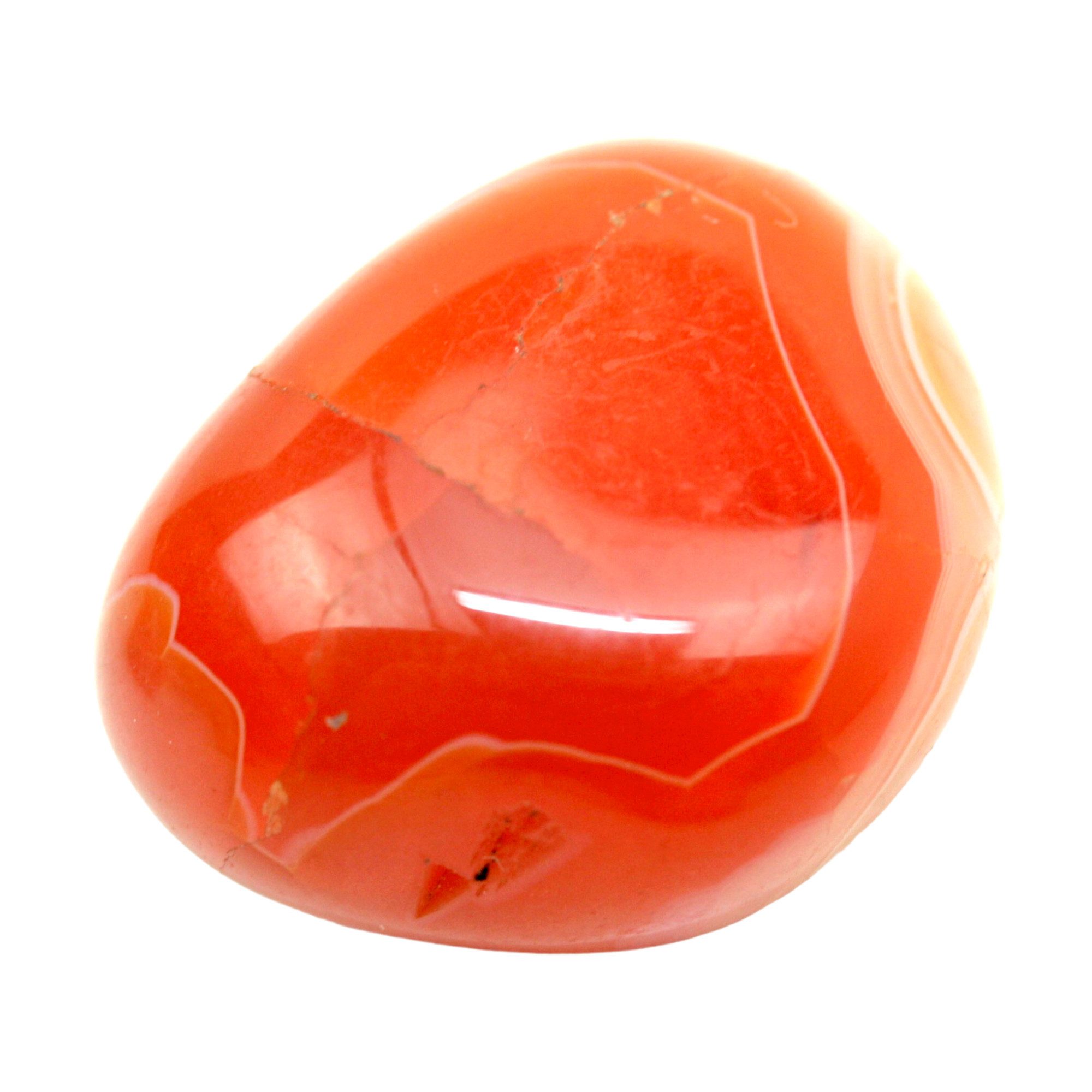Steinfixx® Edelstein Carneol Karneol XXL Trommelstein 70-100 gr., (Taschenstein, 1-St., inklusive Edelsteinkarte), AAA-Qualität aus Brasilien – Bild 5 von 5