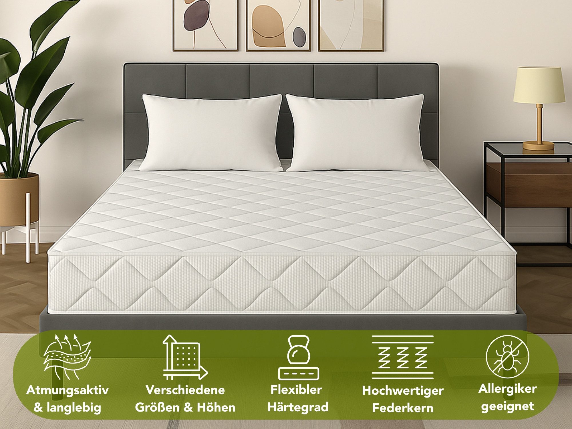 Taschenfederkernmatratze Ergo Flex, 7-Zonen Federkernmatratze, ergonomische günstig online kaufen