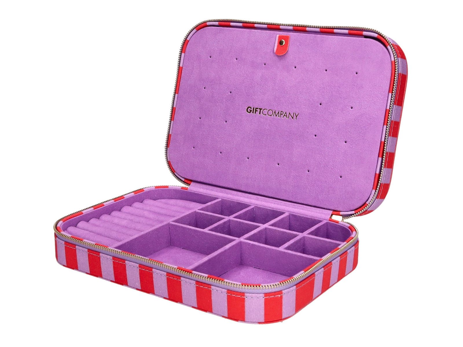 Giftcompany Schmuckablage Treasure Schmucketui M gestreift rot/lila 24cm