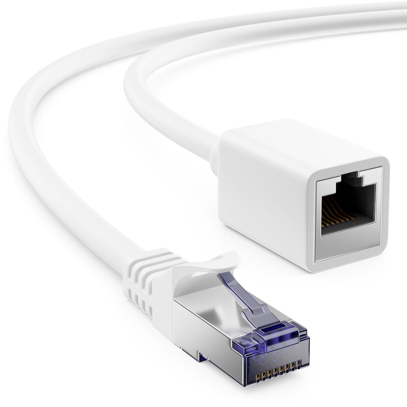 deleyCON deleyCON 3,0m CAT7 Patchkabel Verlängerung S/FTP Netzwerkkabel LAN LAN-Kabel