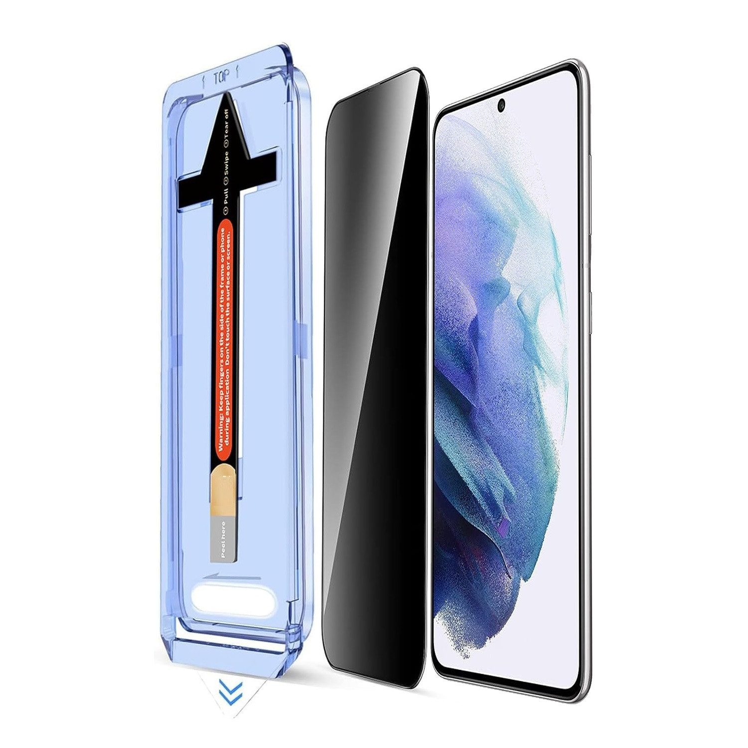 Schutzfolie 2x Blickschutz 9H Panzerglas für Samsung Galaxy S21 ANTI-SPY PRIVACY