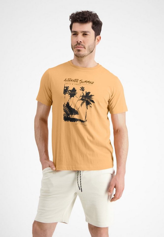 LERROS T-Shirt LERROS T-Shirt mit Frontprint, Hochwertige Baumwollqualität