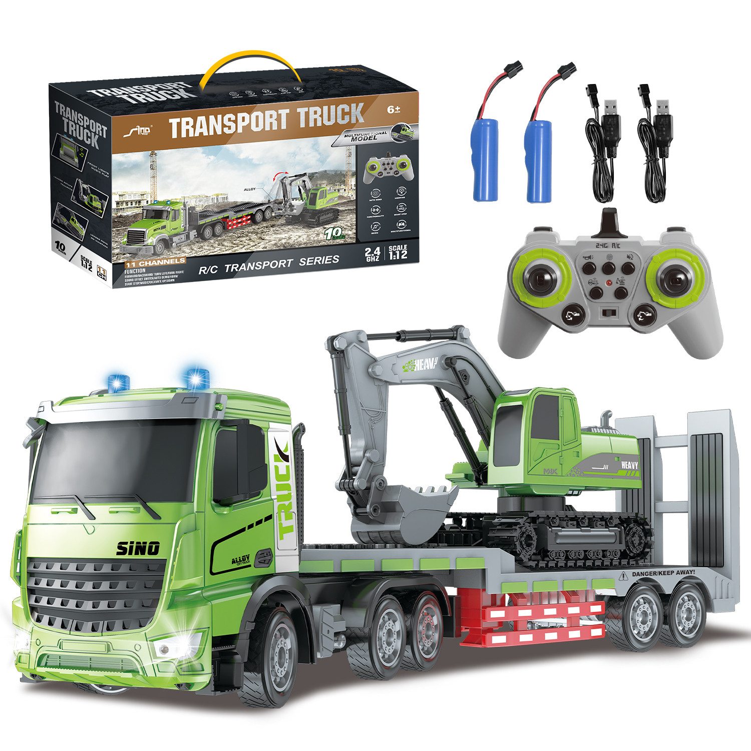 Esun RC-Auto RC LKW Spielzeug, 1:12 Ferngesteuerter Truck & Bagger Set mit günstig online kaufen