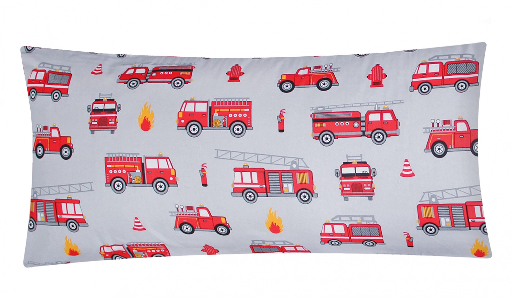 Heubergshop Kissenbezug, (1 Stück), 40x80cm Feuerwehr Grau Rot 100% Baumwol günstig online kaufen