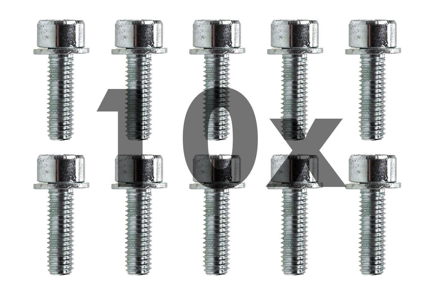 Würth Fahrradrahmen 10 Stück WÜRTH Kombi Innensechskant Schraube M5x0.8x18 DIN912-SB 8.8