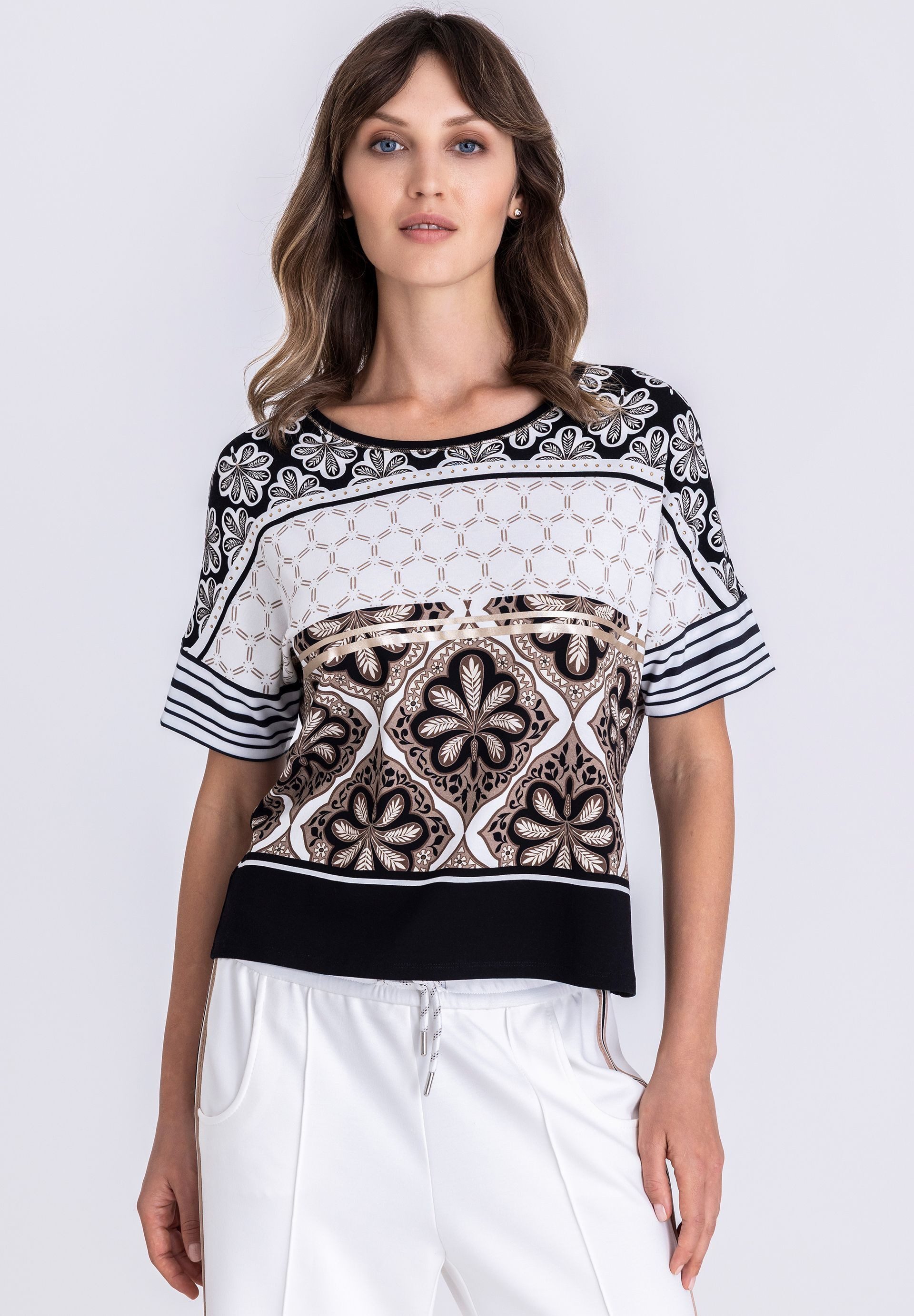 TUZZI T-Shirt mit Bordürenmuster