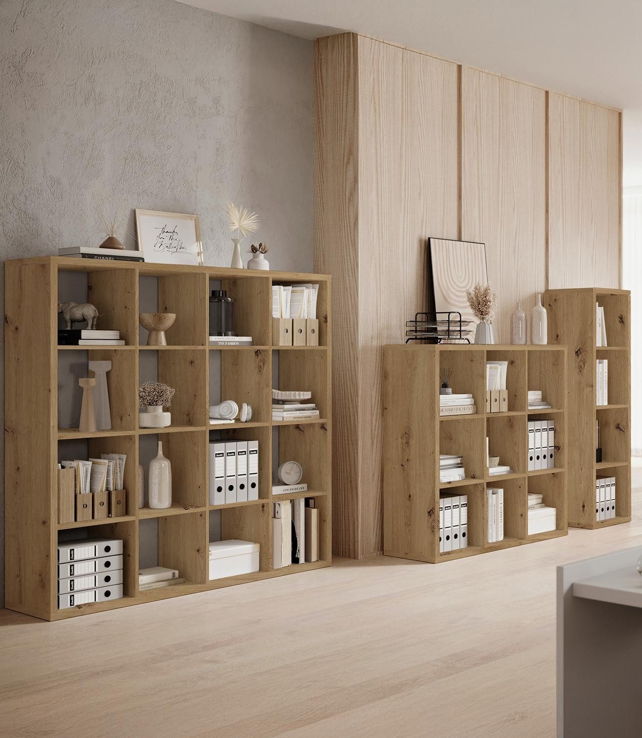 Bega Consult Raumteiler STYLE, Artisan Eiche Dekor, 16 Fächer, B 147 x H 14 günstig online kaufen