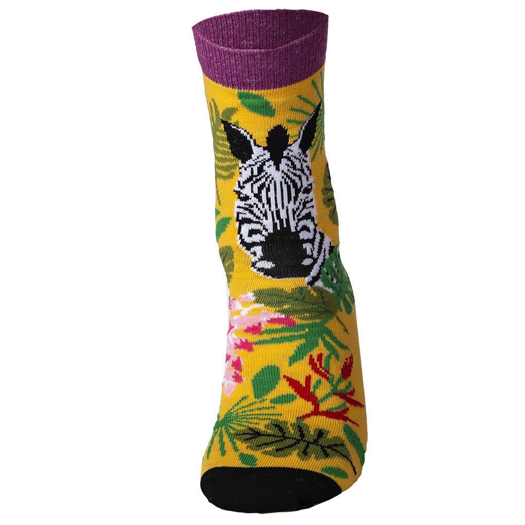 United Oddsocks - Damen 6 Socken, Socken Kurzsocken Fever Mottomotive Jungle