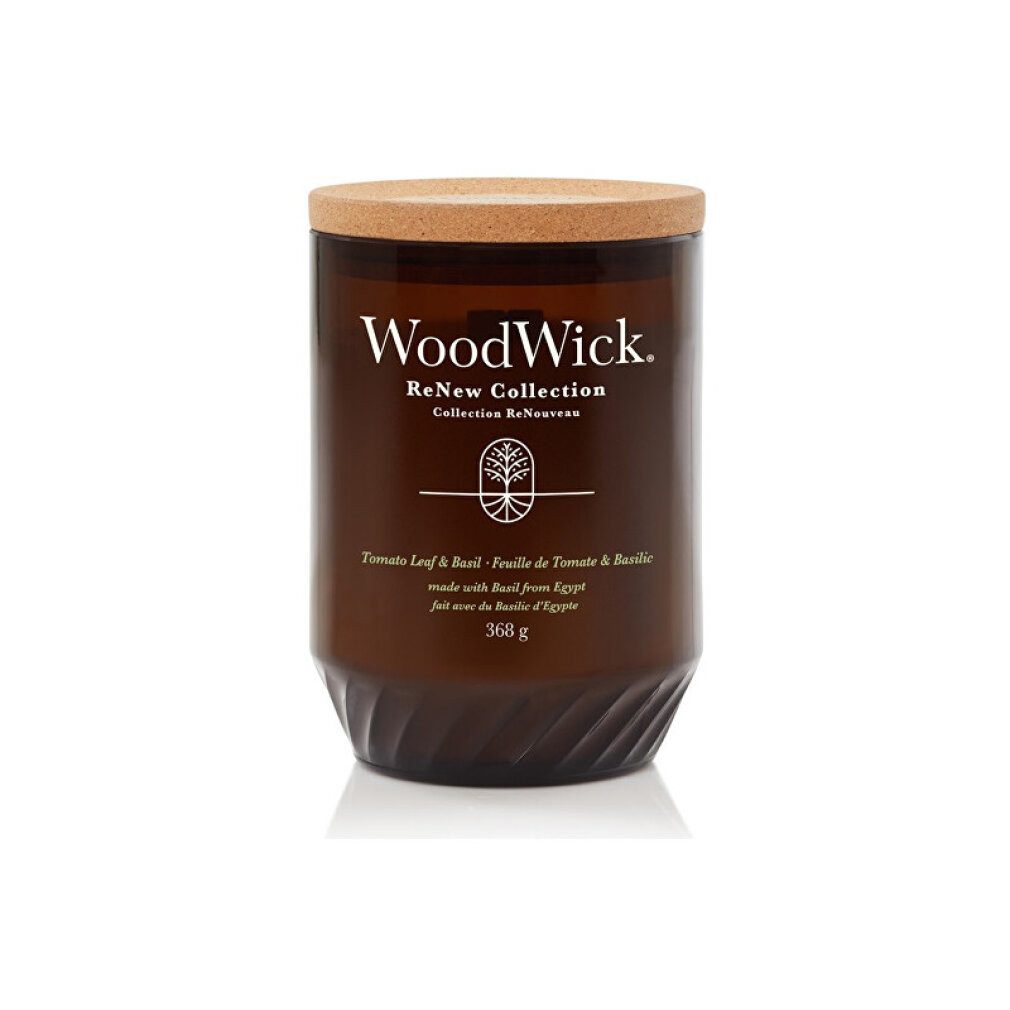 Woodwick Duftkerze ReNew Tomato Leaf & Basil Kerze groß 368 g