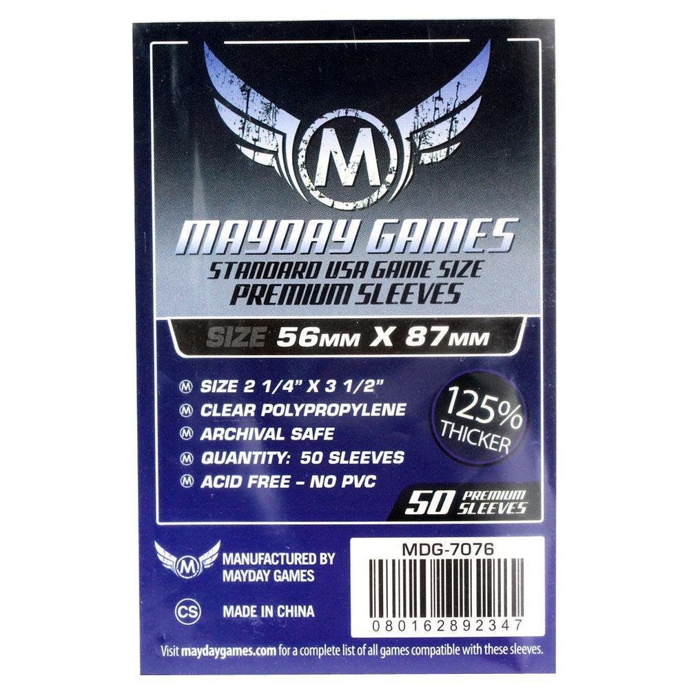 Mayday Games Spiel Premium USA Card Hüllen 56x87mm 50 Stück 7076