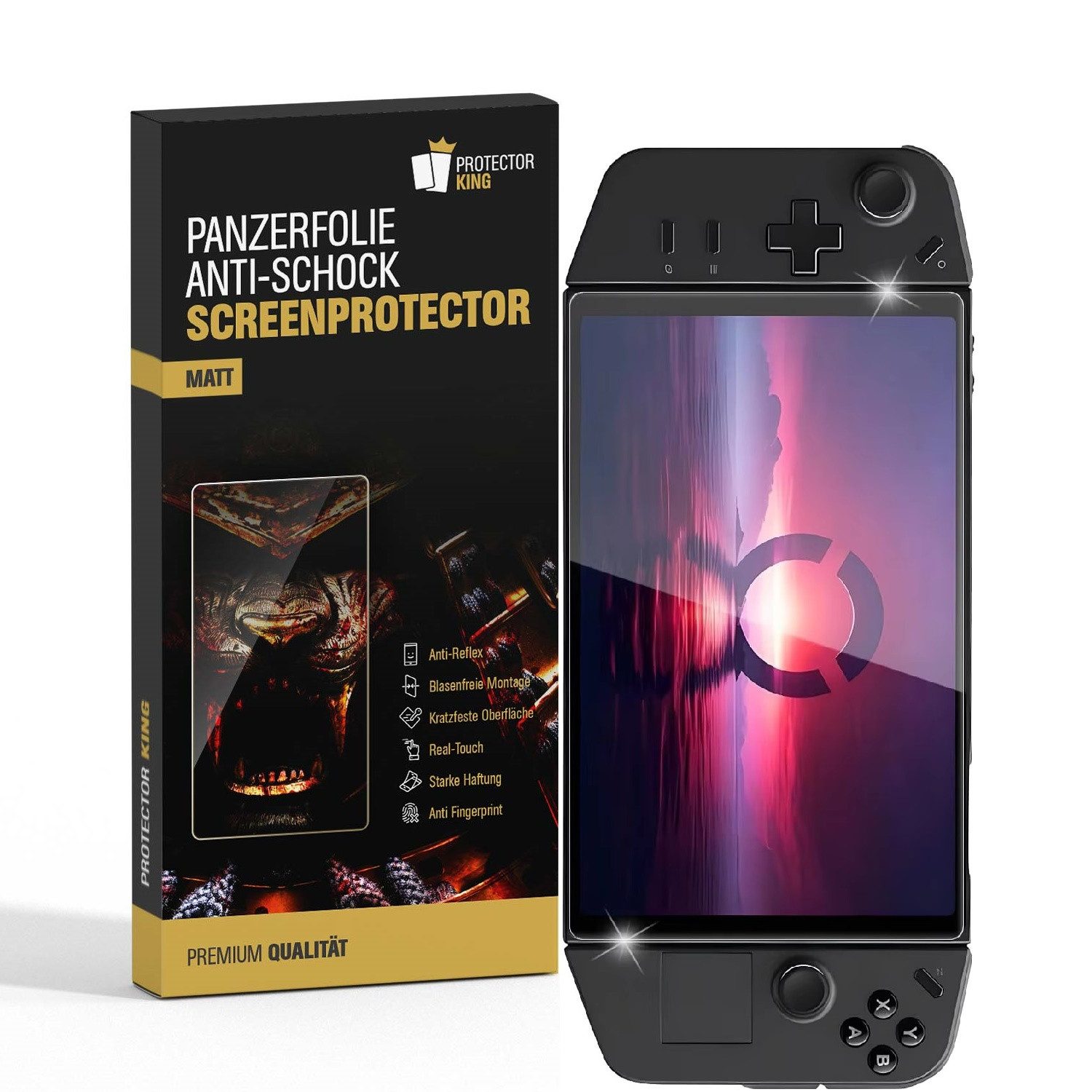 Protectorking Schutzfolie 1x Panzerfolie für Lenovo Legion Go Anti-Reflex matt Displayschutz, (1-Stück), matt, Anti-Reflex, entspiegelt