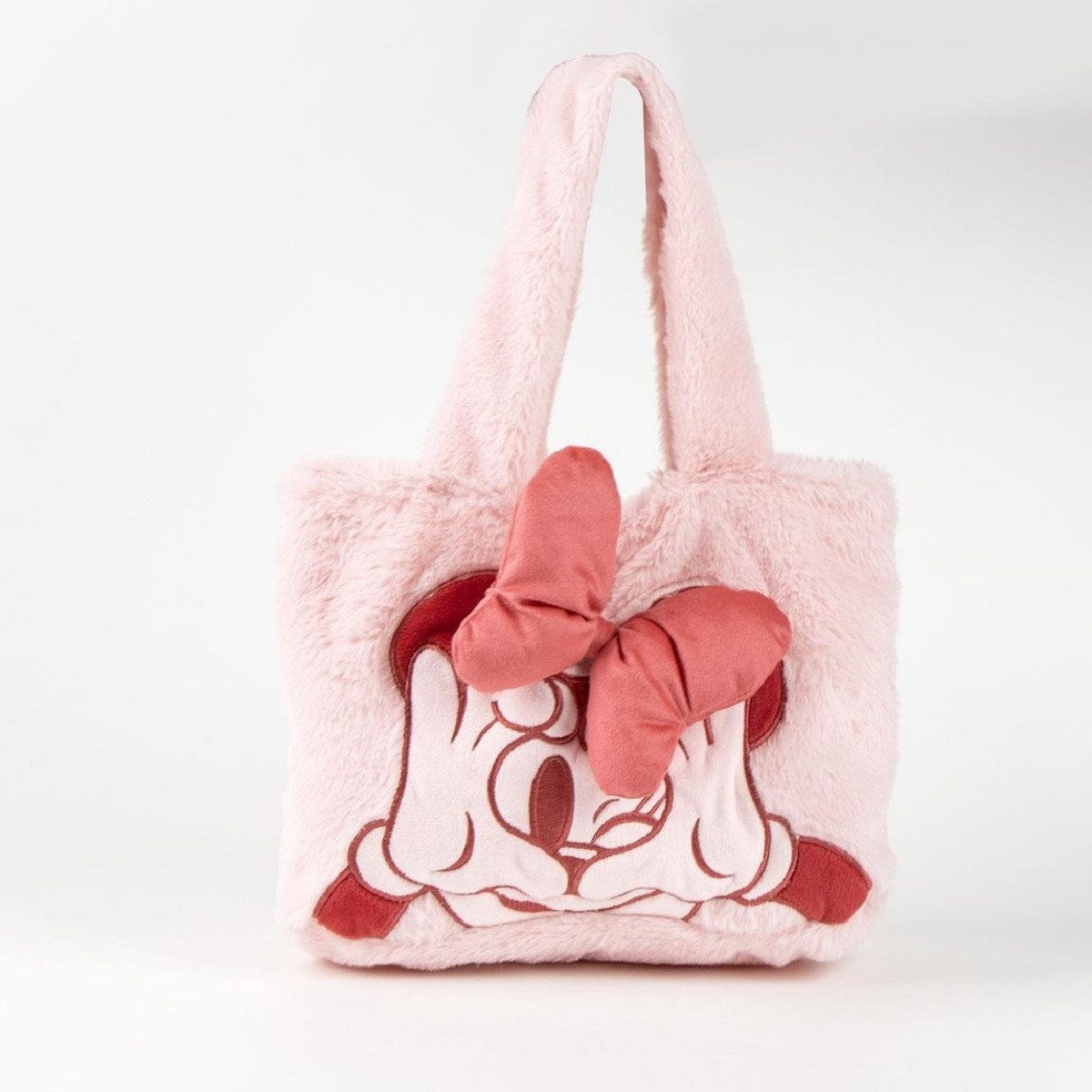 Disney Minnie Mouse Einkaufsshopper Shopper Tasche - Flauschige Einkaufstasche - Geräumige Tragetasche