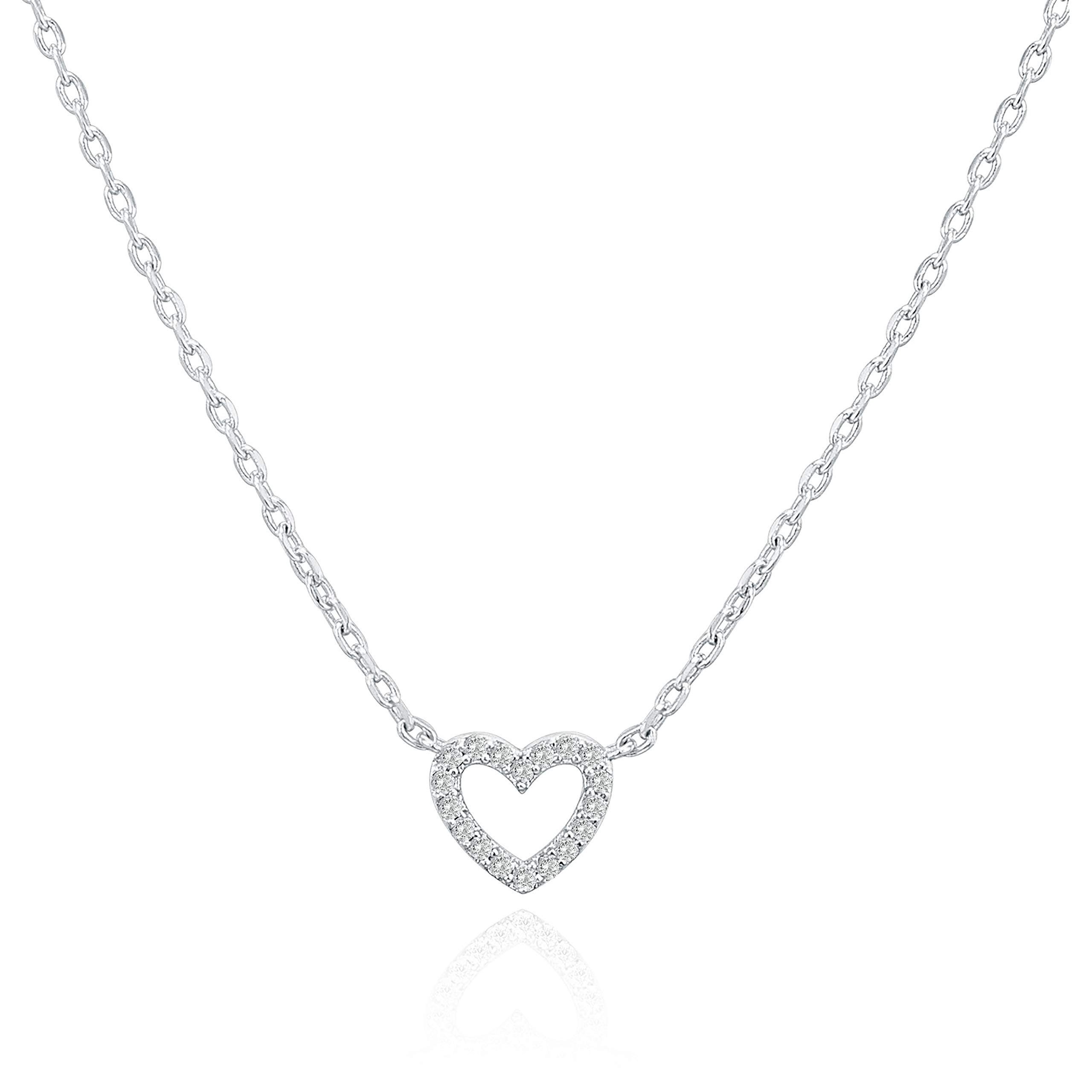 Silber-Gold Frauen zierliche Nette Herz-Halskette, Edelstahlkette für Liebesanhänger-Halsketten Haiaveng