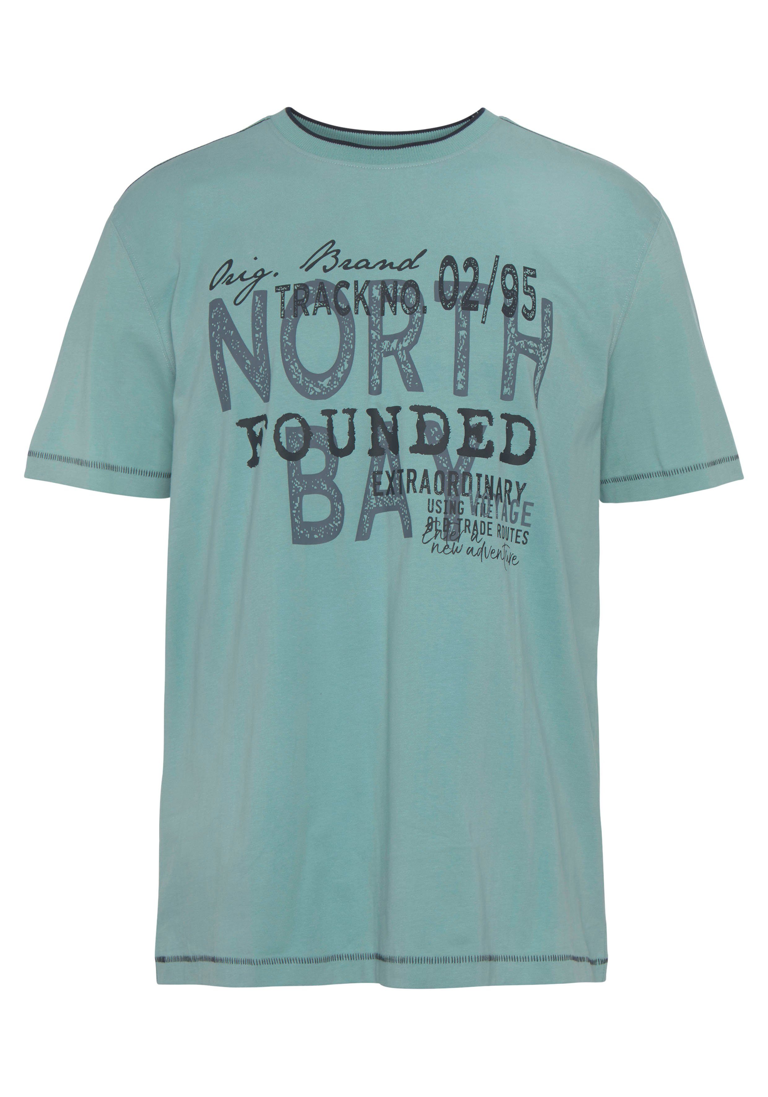 Man's World T-Shirt Kurzarm, lässige Passform, mit coolem Print, Rundhalsausschnitt