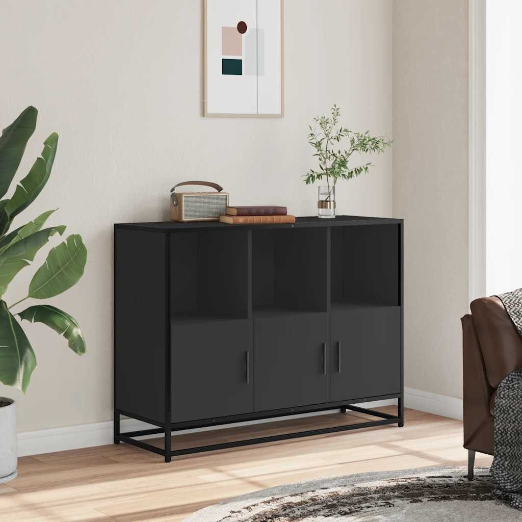vidaXL Sideboard Sideboard Schwarz 100x35x76 cm Holzwerkstoff (1 St) günstig online kaufen