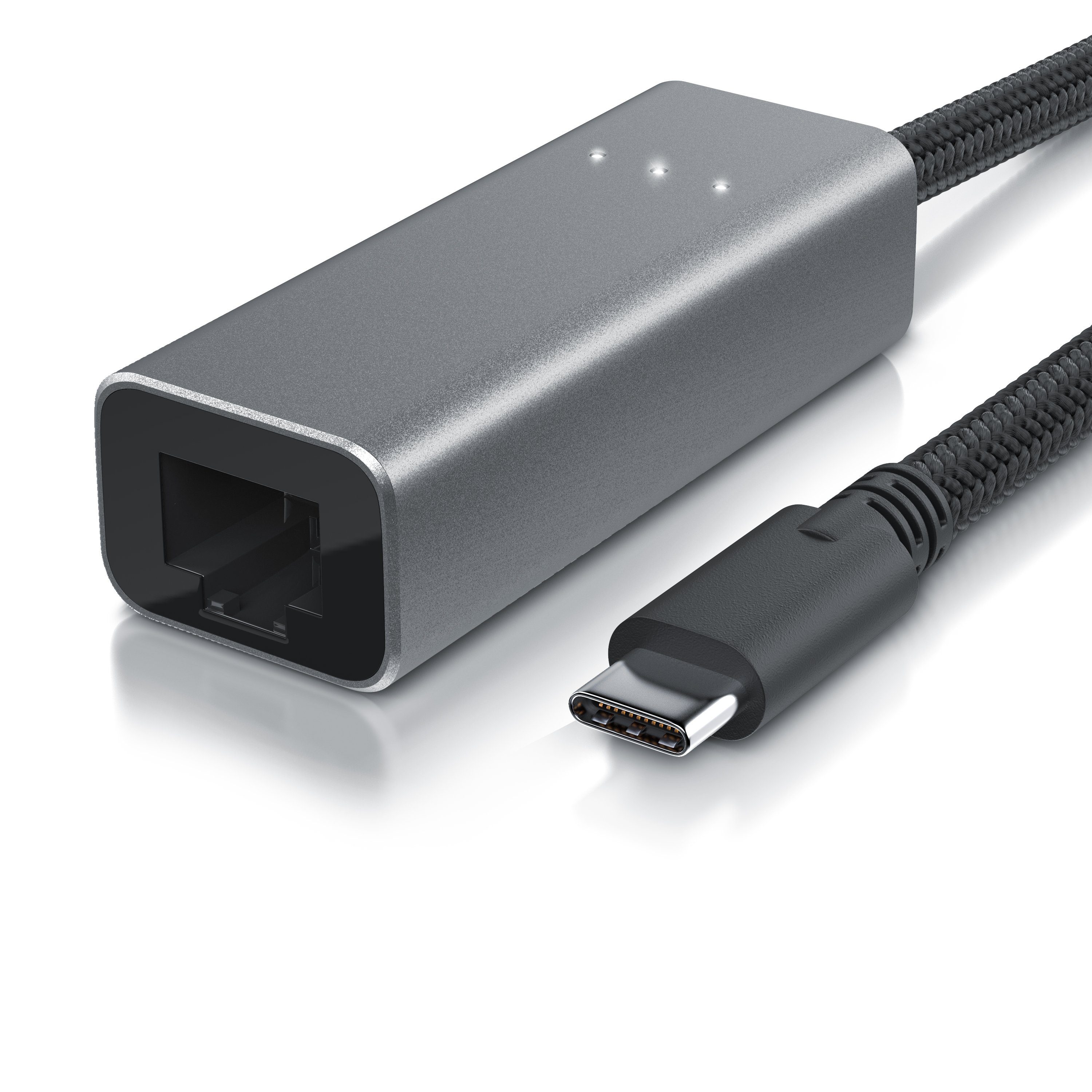 Primewire Netzwerk-Adapter USB Typ C, RJ-45 zu USB Typ C Stecker, RJ-45 Buchse, USB-C zu RJ45 Gigabit Netzwerkadapter, Externe Netzwerkkarte Konverter