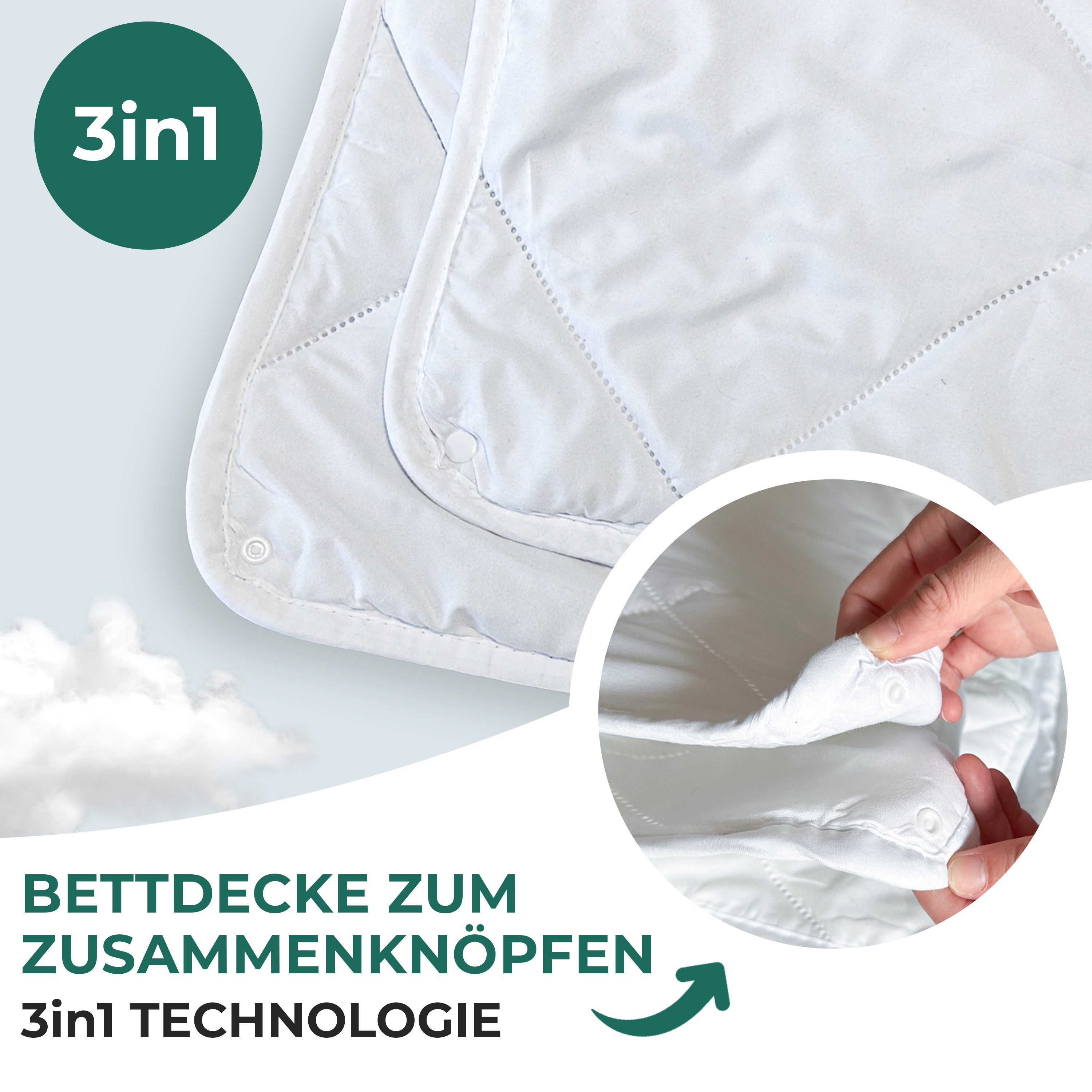 KNERST Microfaserbettdecke Mikrofaserbettdecke Sommerdecke Ganzjahresdecke günstig online kaufen