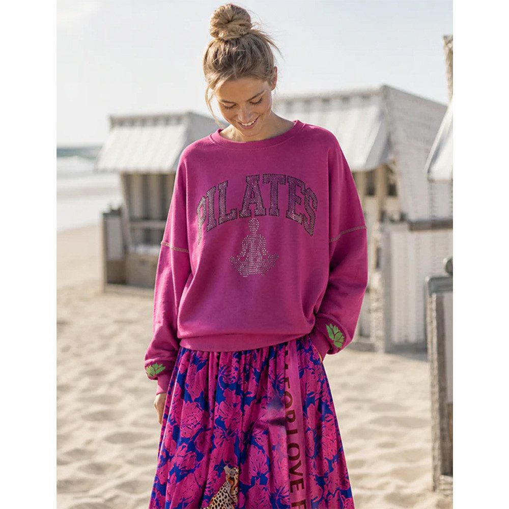 Miss Goodlife Sweatshirt Miss Goodlife Damen MG15016 Roundneck „Pilates“ Crocus