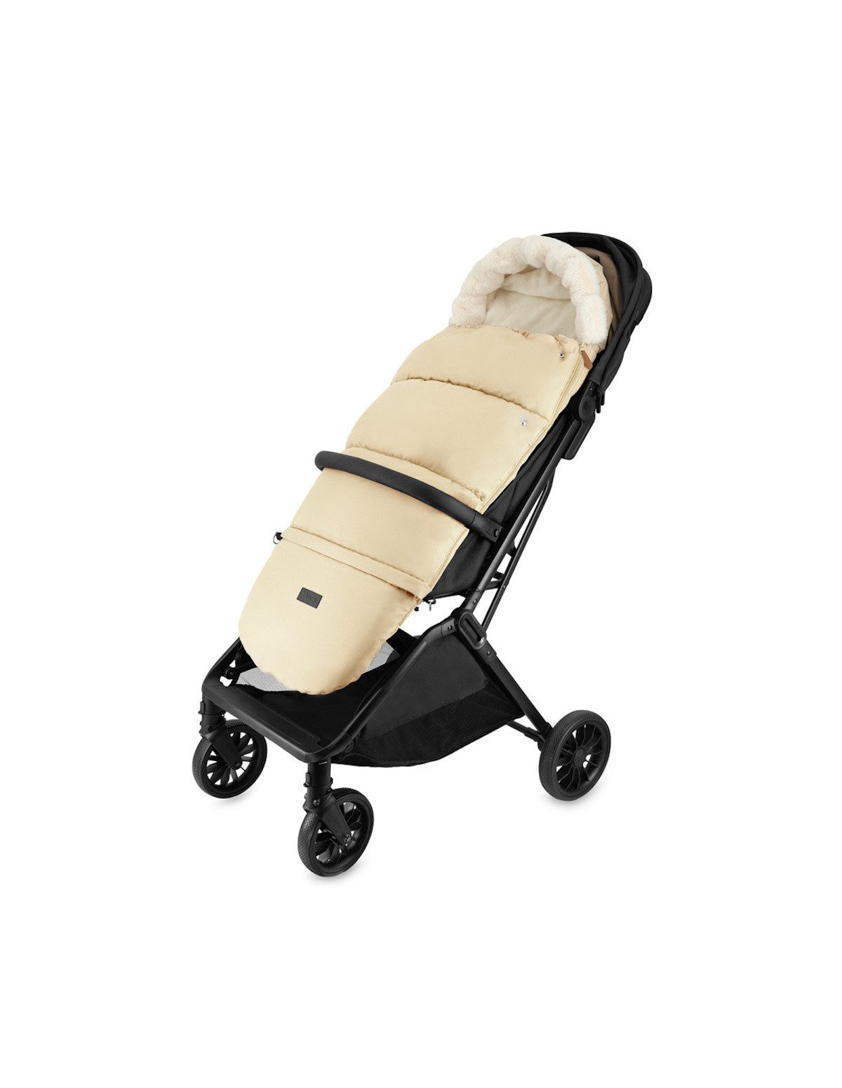 MoMi Fußsack SARDI 2in1 Fußsack Beige für Kinderwagen, Buggy & Schlitten