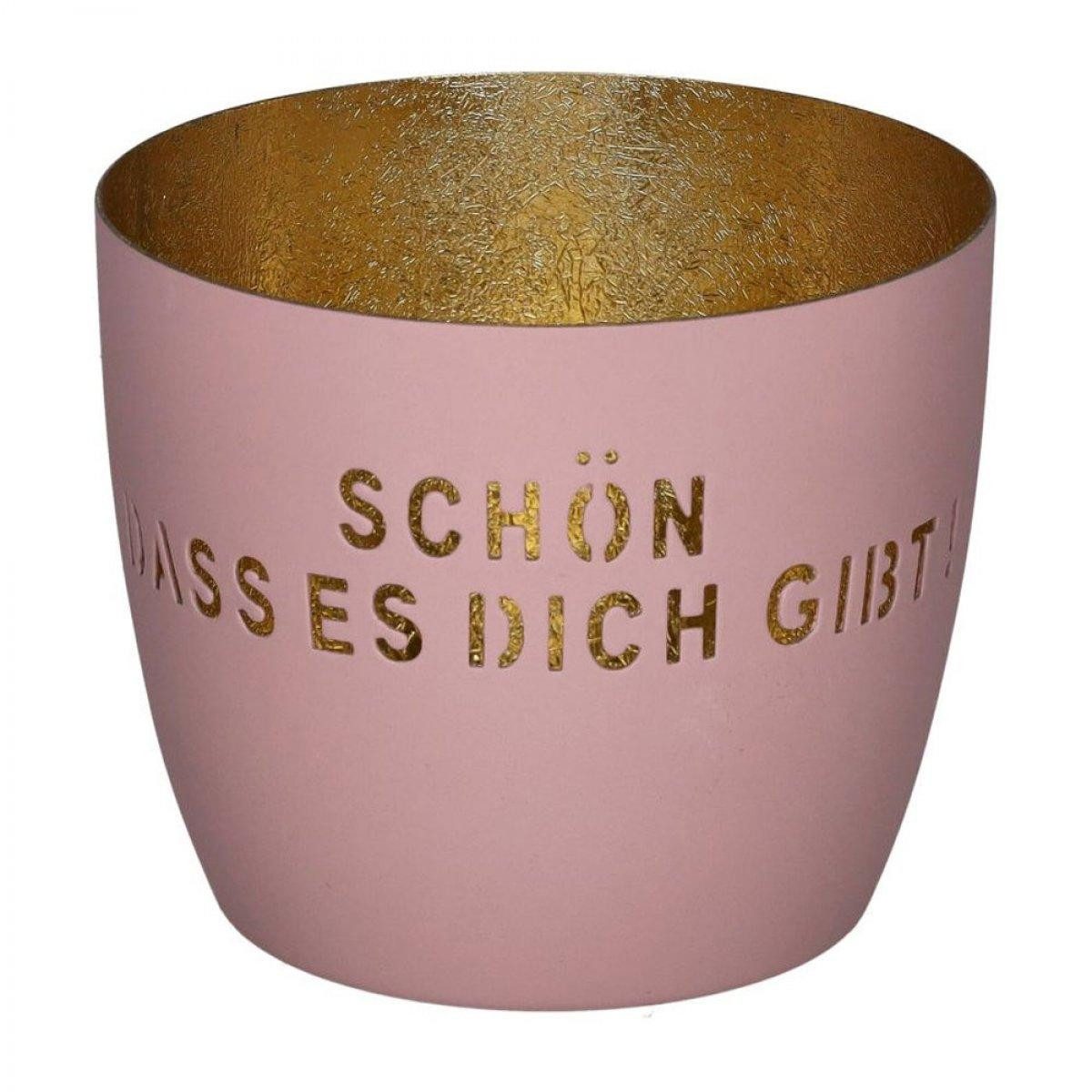 Giftcompany Торшеры Windlicht Madras Schön dass es Dich gibt Rosa Gold
