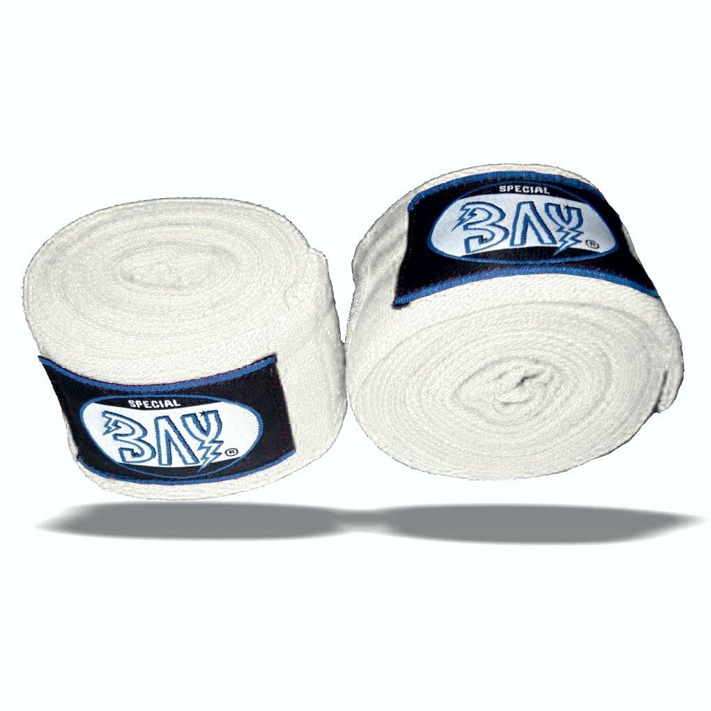 BAY-Sports Бокс-повязки Basic Box-Bandagen Handbandagen Boxen Kickboxen weiß
