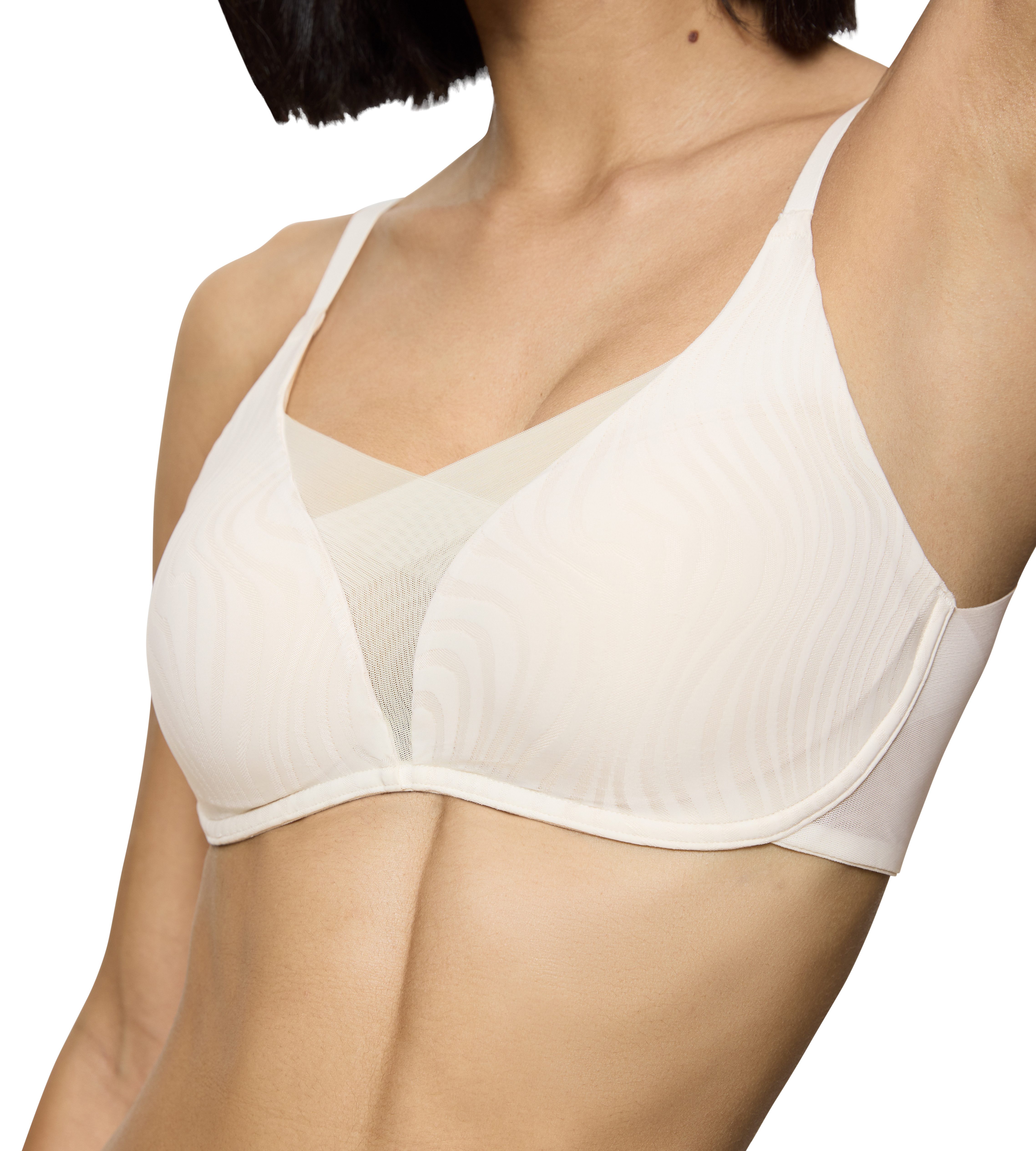Triumph Bügelloser BH Shape Smart Ellipse glättend, tieferes Dekolleté, wellenförmigen Jacquard-Mesh