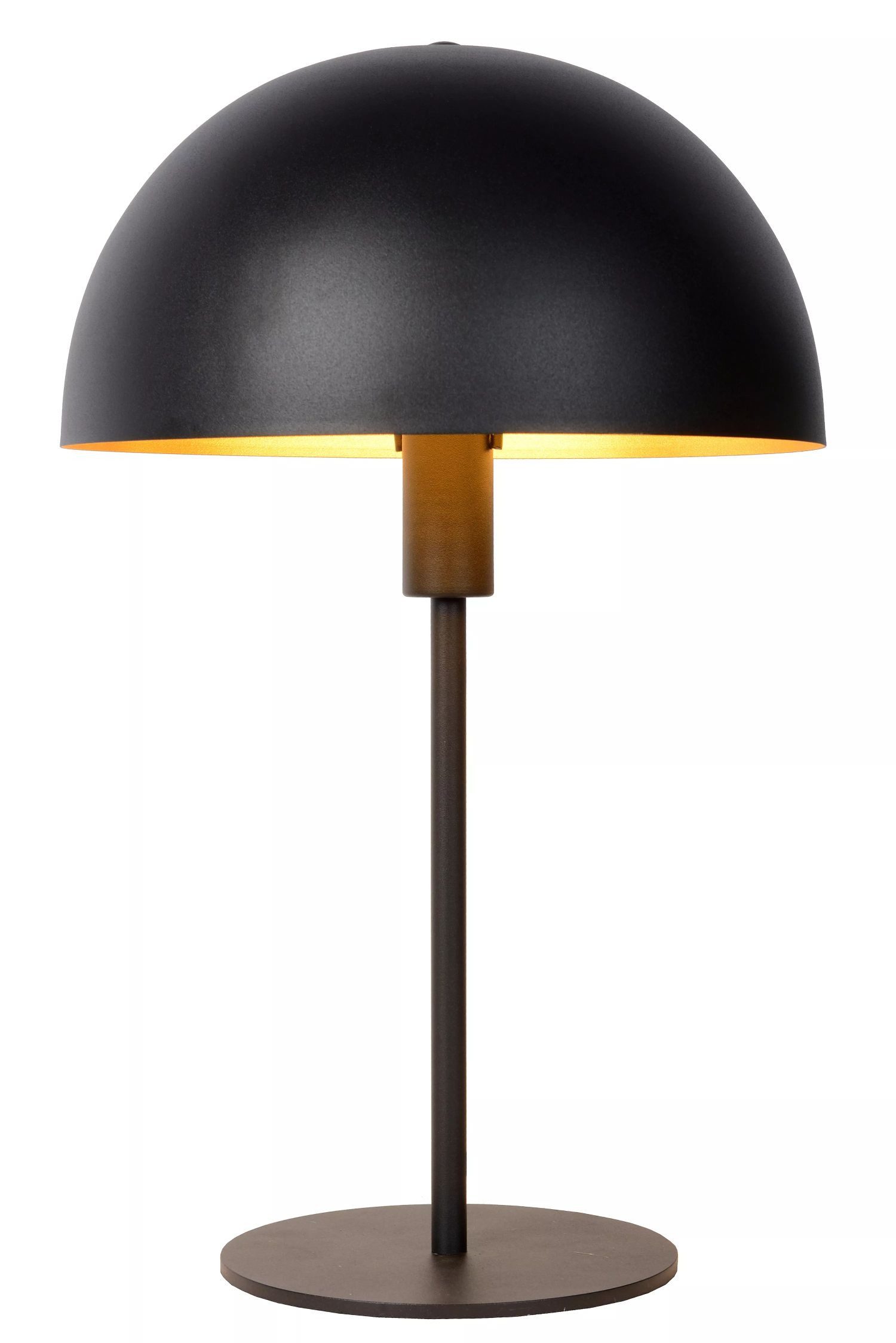 Licht-Erlebnisse Nachttischlampe PAZIL, ohne Leuchtmittel, Metall E14 D: 25 cm rund 40 cm hoch Schwarz Industrial Tischlampe