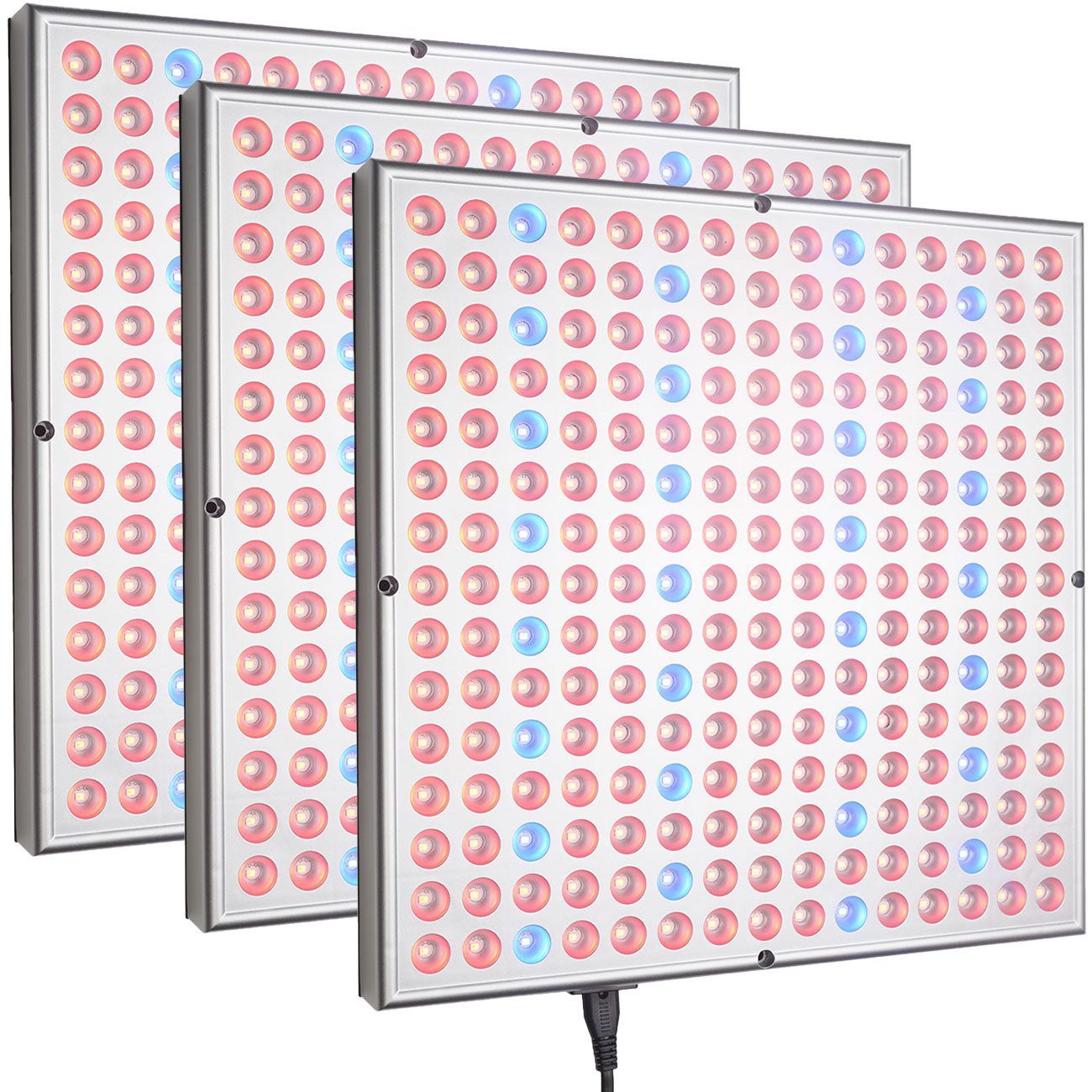 Casativo Pflanzenlampe Pflanzen-Wachstumslampe mit 225 LEDs 250 Lumen 14W 300x300x35mm, LEDs, Beleuchtungsstärke 500 Lux, 250 Lumen, Dauer 30.000 Stunden