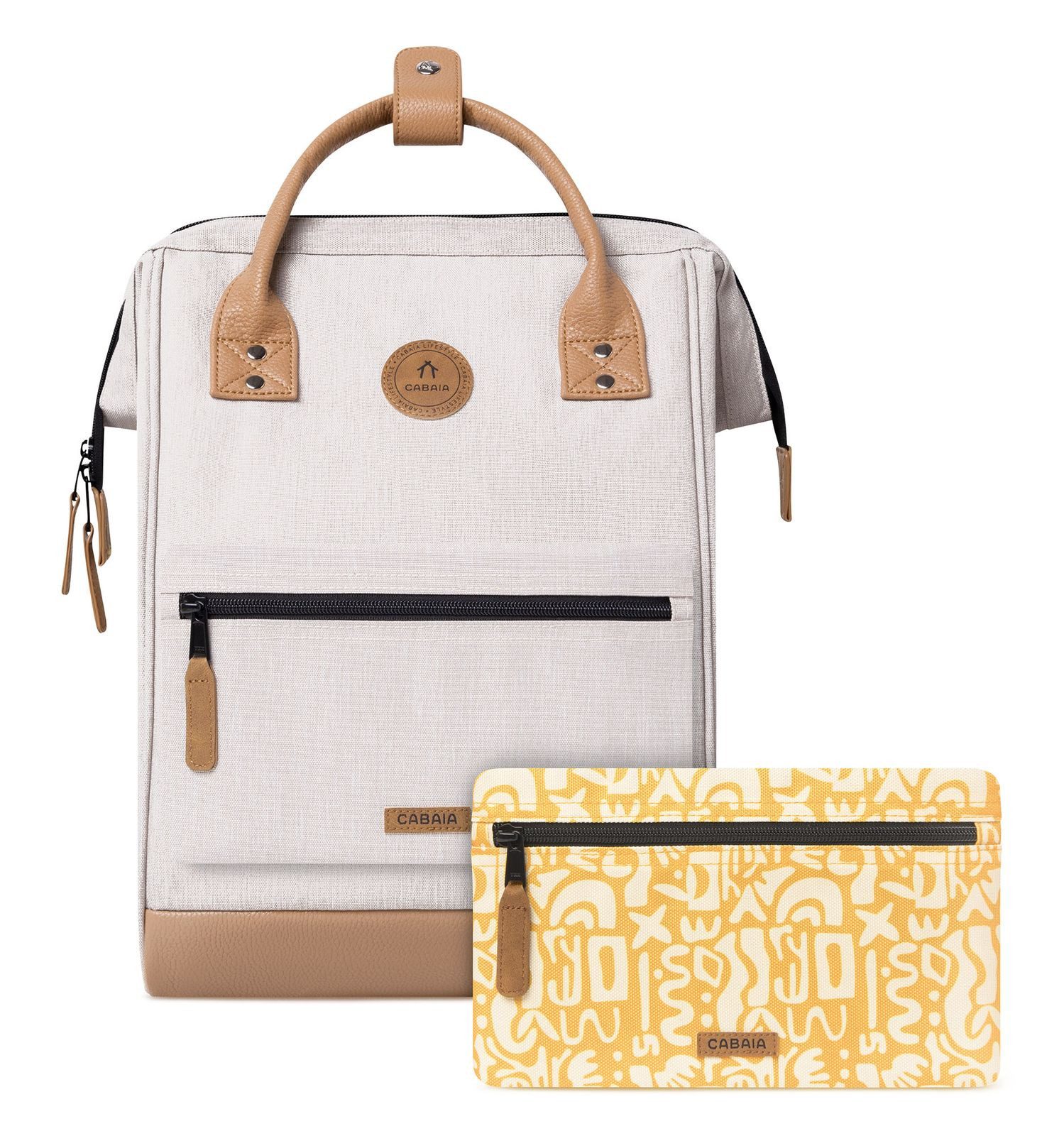 CABAIA Rucksack Melanged Backpack (Set, 3-tlg)