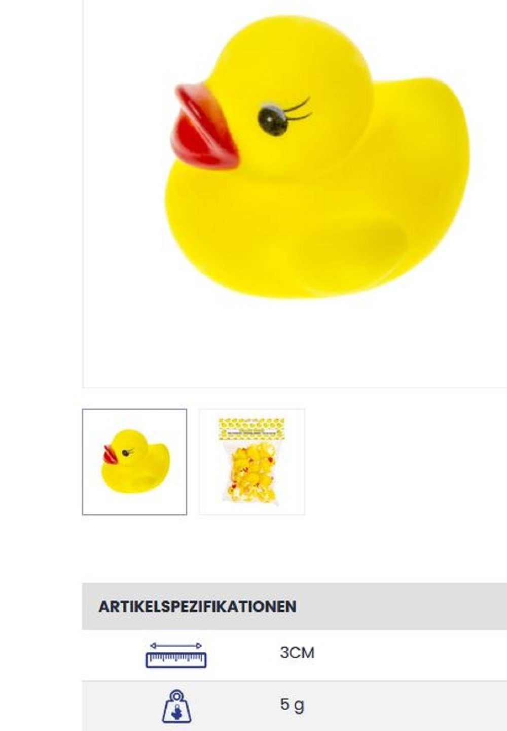 LG Designs Badespielzeug Badeente ca. 3 cm, Mini Ente gelb - Gummiente -Par günstig online kaufen