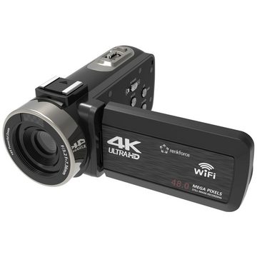 Renkforce 4K 7.6 cm/3″ Camcorder mit WLAN und Fernbedienung Camcorder (4K)