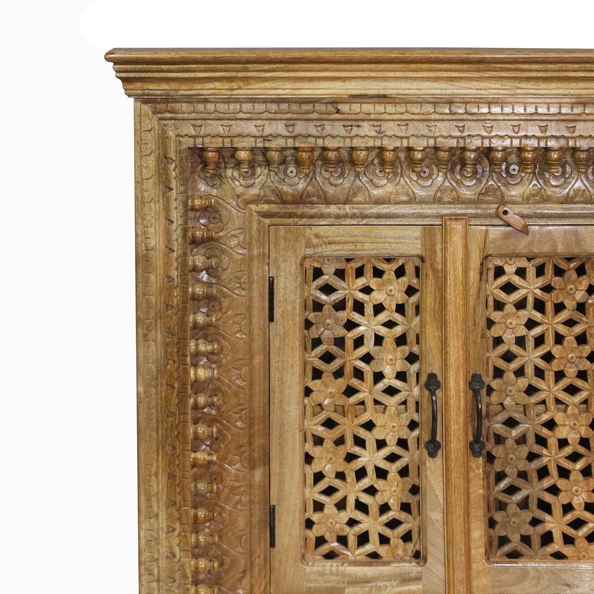 Oriental Galerie Unterschrank Holz Natur Sideboard Rena Indien 100 cm