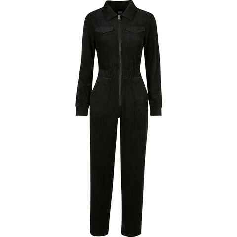 URBAN CLASSICS Jumpsuit Urban Classics Damen Ladies Velvet Rib Boiler Suit (1-tlg)