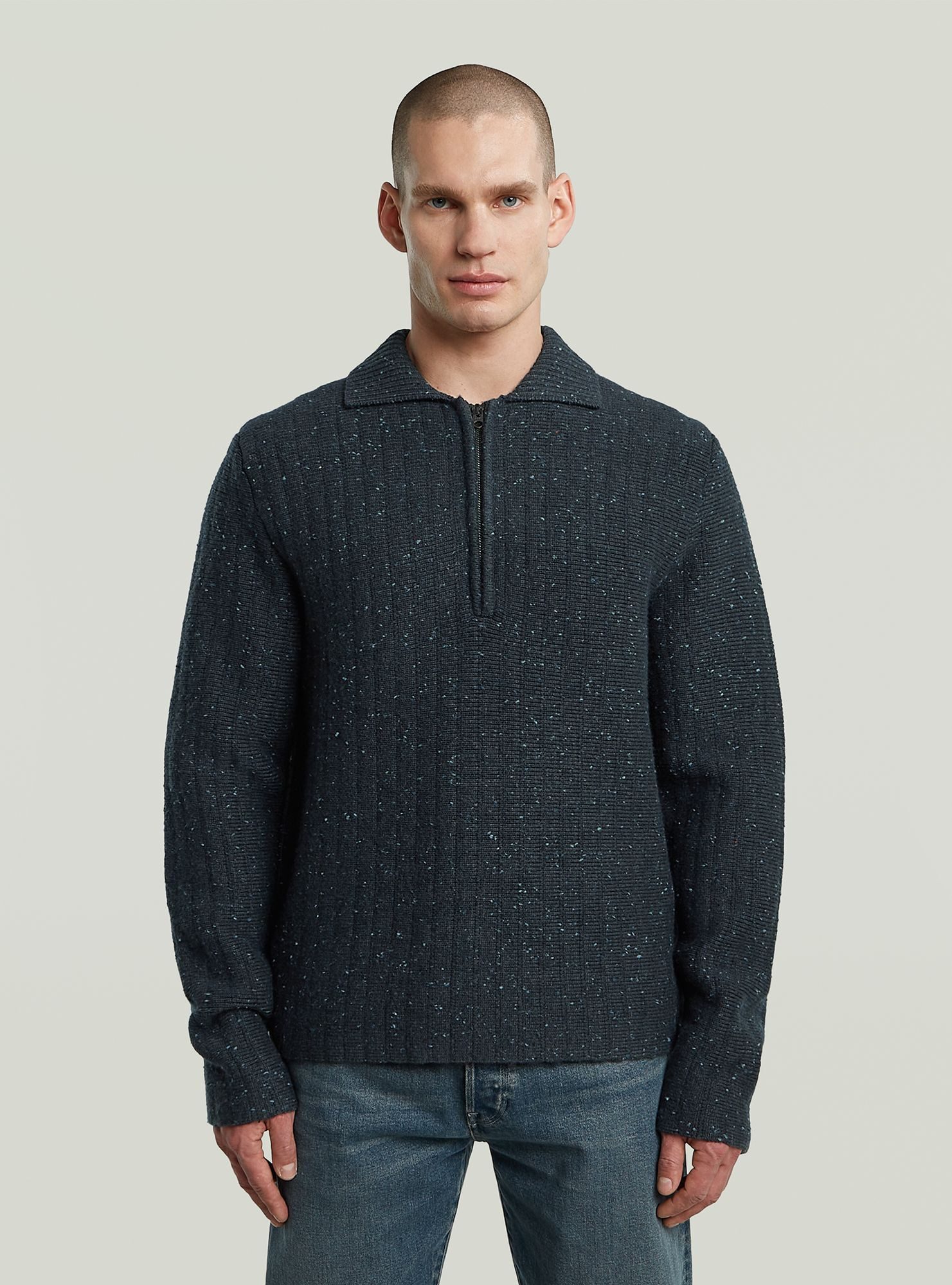 G-STAR Poloshirt Polo Collar Half Zip Knit