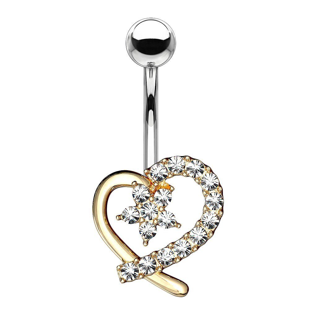 Taffstyle Bauchnabelpiercing Piercing Banane Stecker Kristall günstig online kaufen