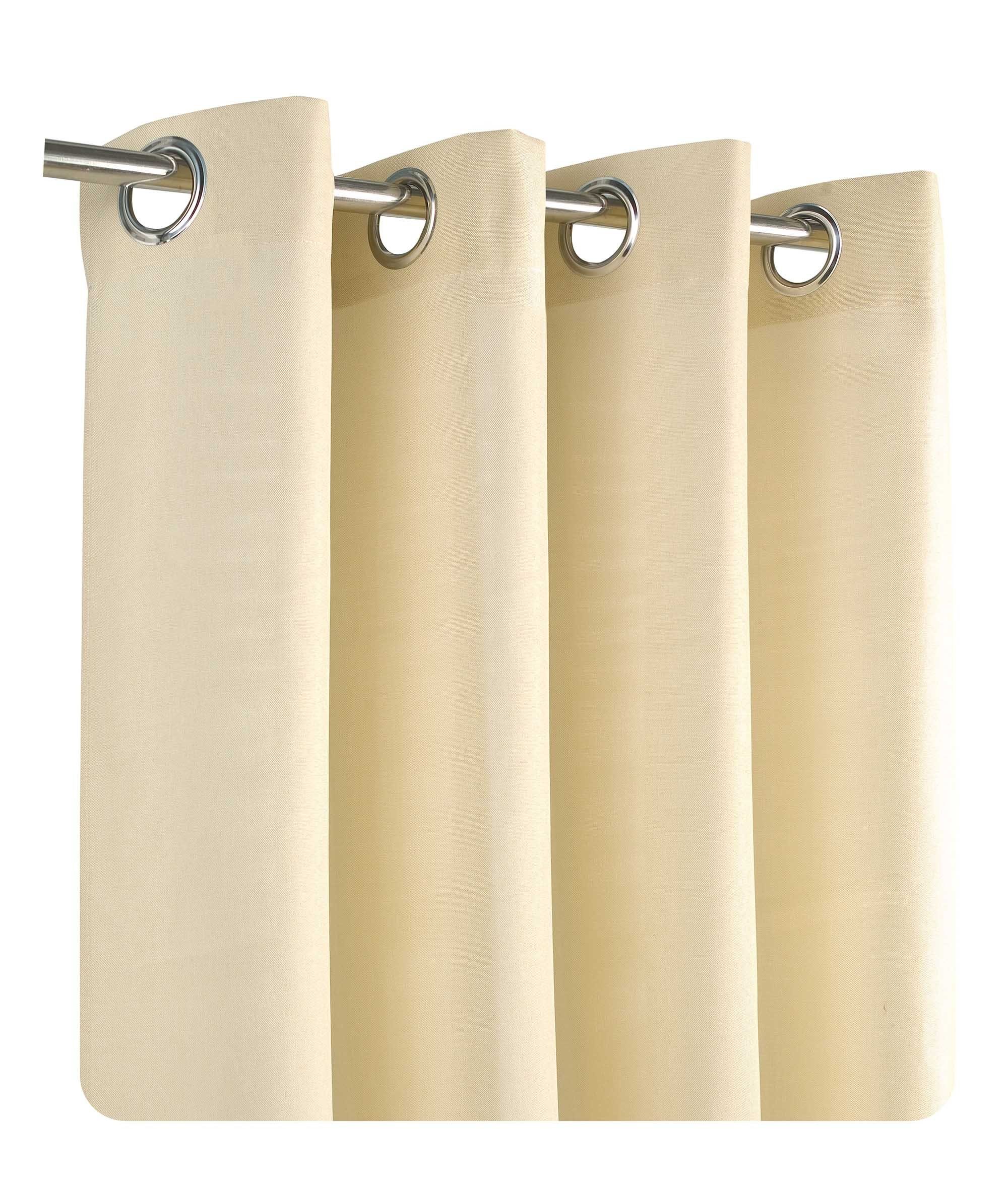 Haus und Deko Gardine Vorhang 140x245 cm Ösen blickdicht Struktur Leinenopt günstig online kaufen