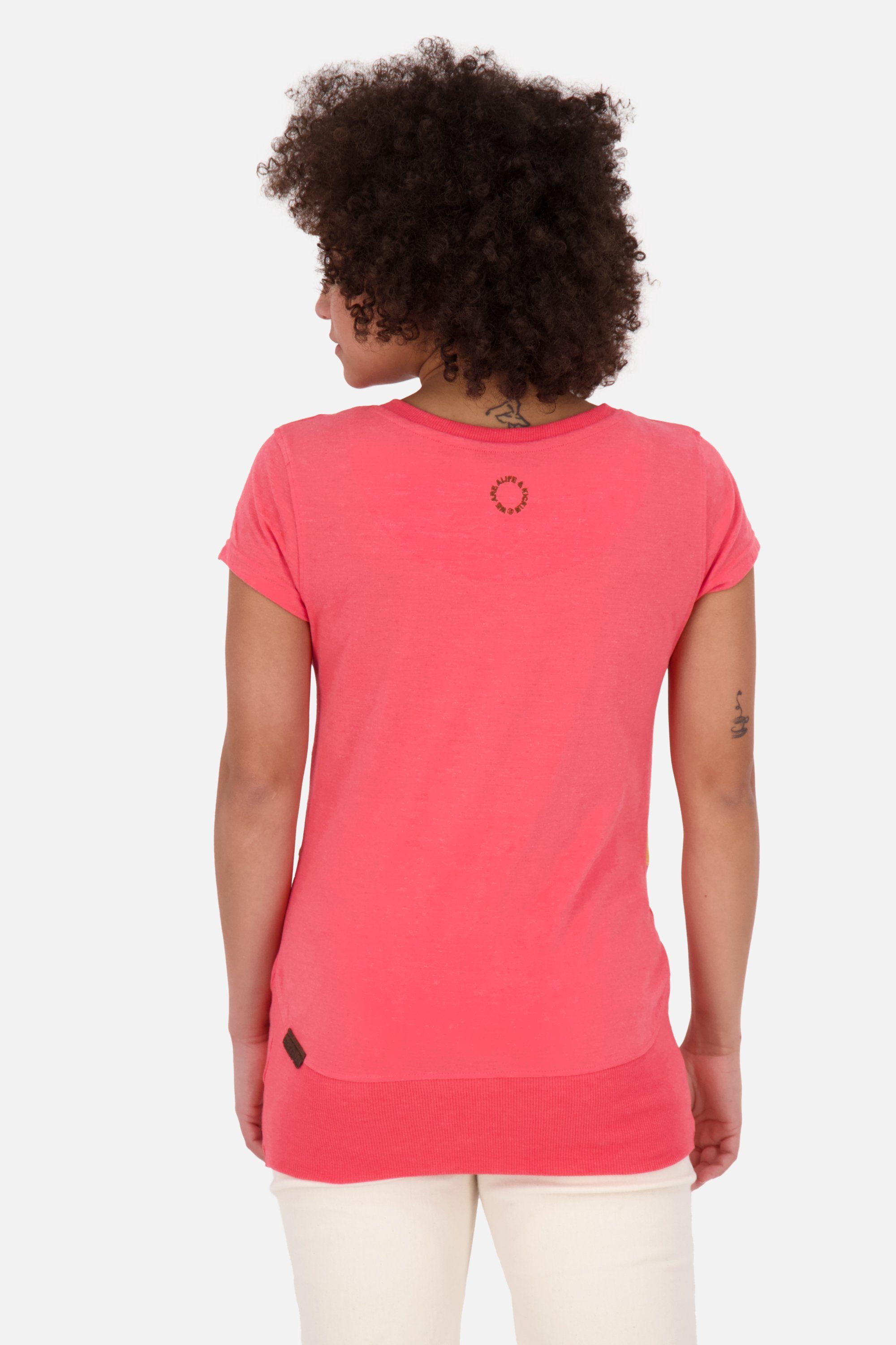 A melange & Damen Kickin coral Shirt Shirt Kurzarmshirt, Alife Rundhalsshirt ClementinaAK